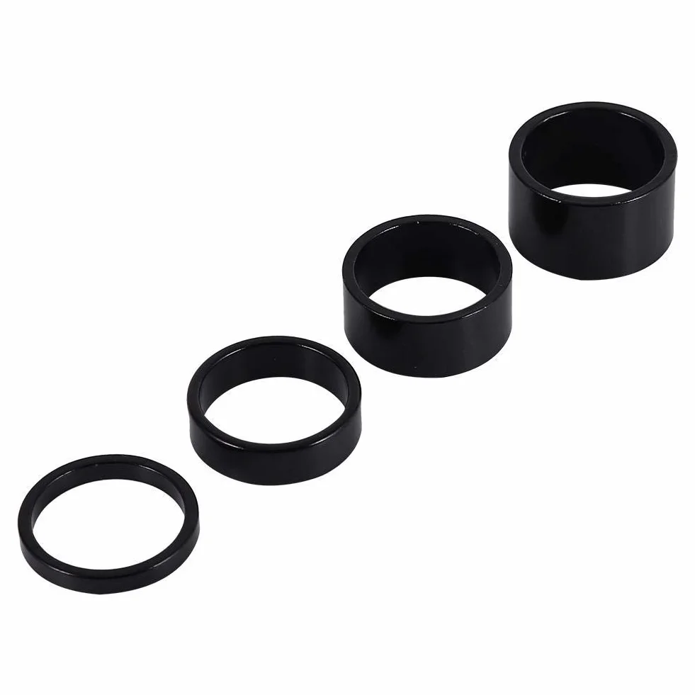 4 szt. Zestaw słuchawkowy do roweru, podkładka do widelca przedniego ze stopu aluminium, 5 mm, 10 mm, 15 mm, 20 mm, do roweru górskiego, szosowego (niebieski)