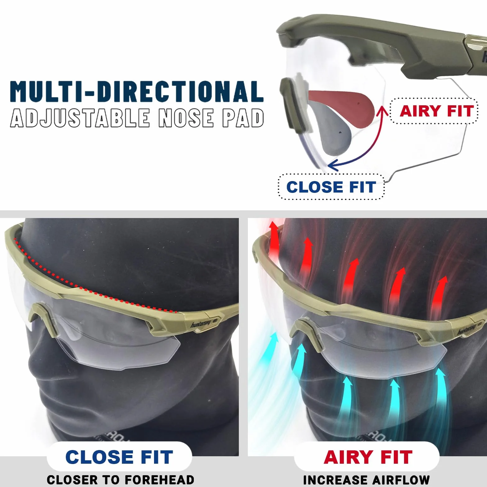 HTS HUNTERSKY S53 okulary ochronne balistyczne przeciwmgielne