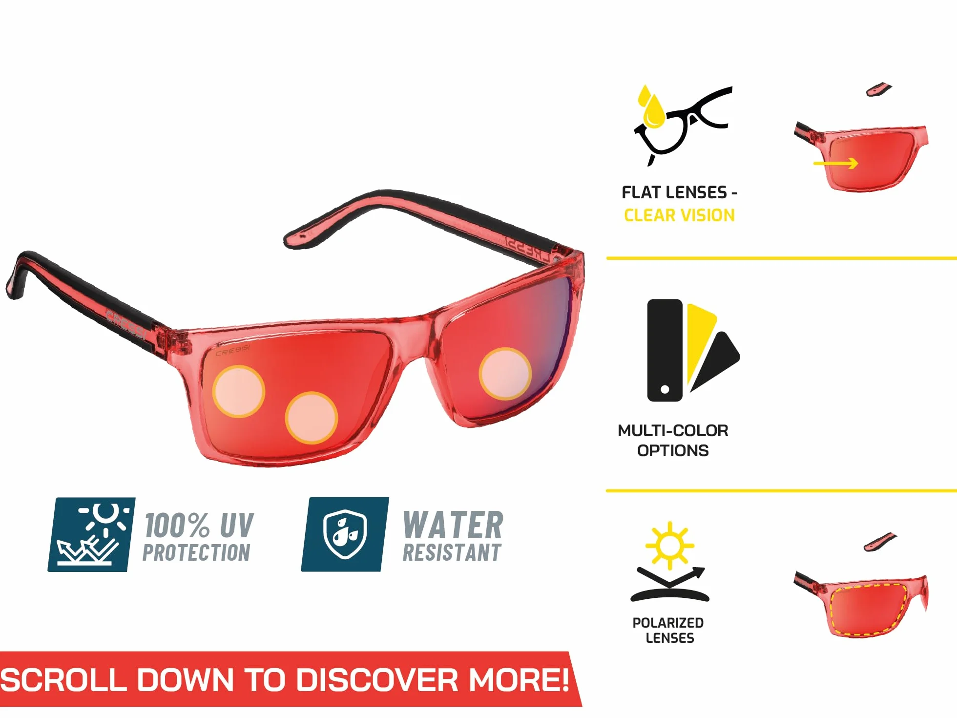Cressi Rio Sunglasses Sportowe Okulary Przeciwsłoneczne Czarny Zielony
