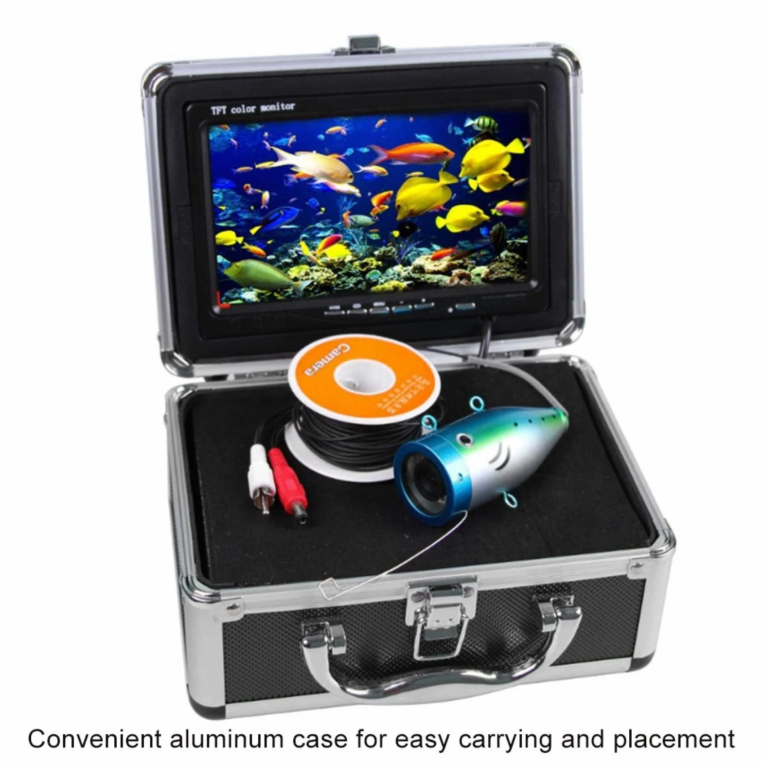 Fish Finder 9-calowy duży ekran podwodna kamera wędkarska HD 1000TVL zestaw bateria 4500 mAh