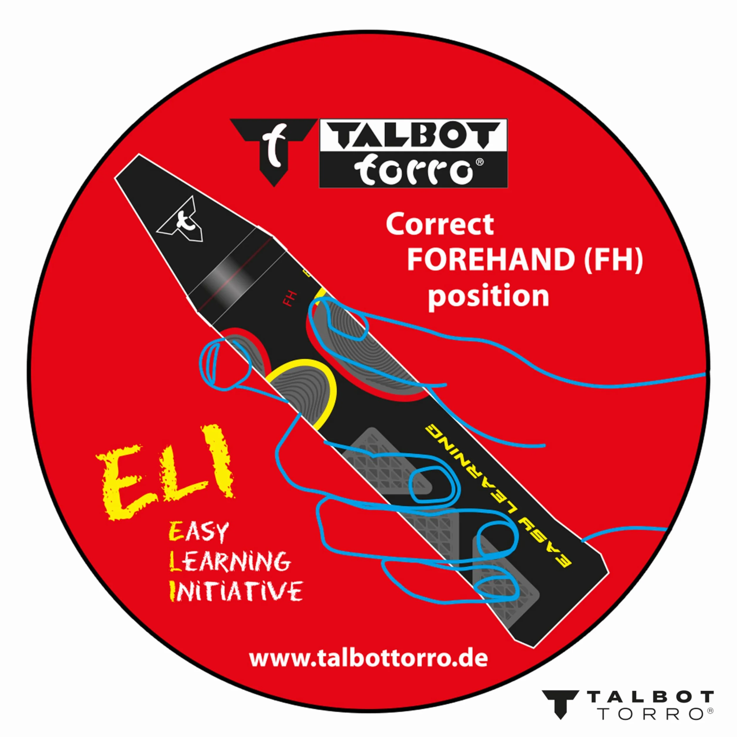 Talbot Torro Rakieta do badmintona ELI Teen 63 cm Uchwyt do nauki Głowa Iso Czarno-żółto-zielona