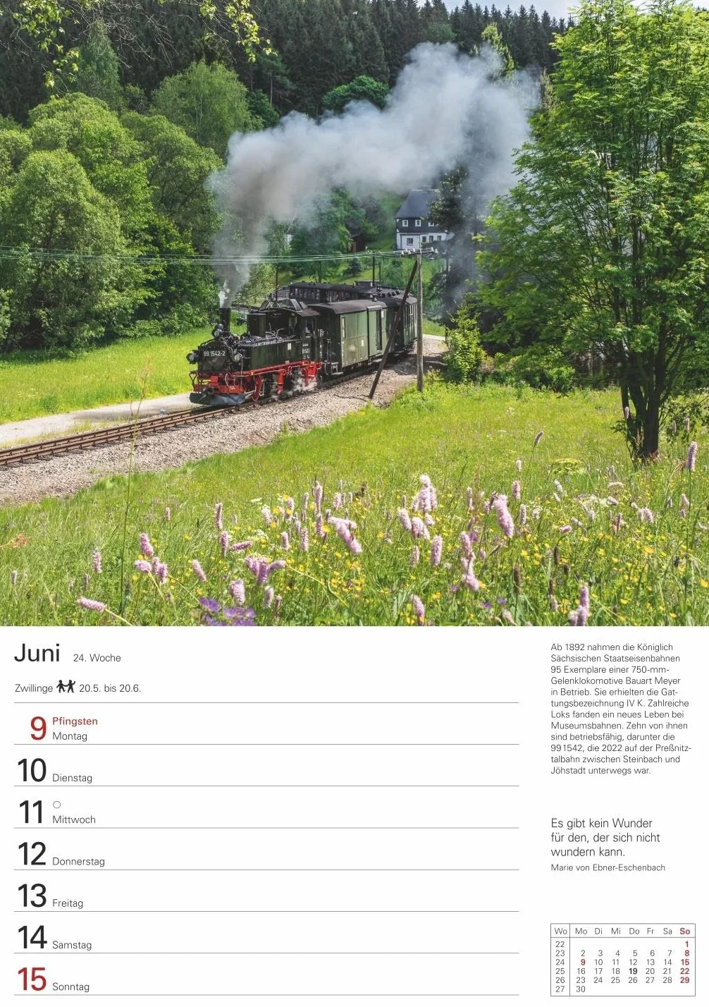 Eisenbahnen Wochenplaner 2025 - 53 Blatt mit Zitaten und Wochenchronik: Besonderer Wandplaner mit 53 fantastischen Fotos von historischen Eisenbahnen. Hochwertiger Foto-Kalender 2025. 25 x 35,5 cm