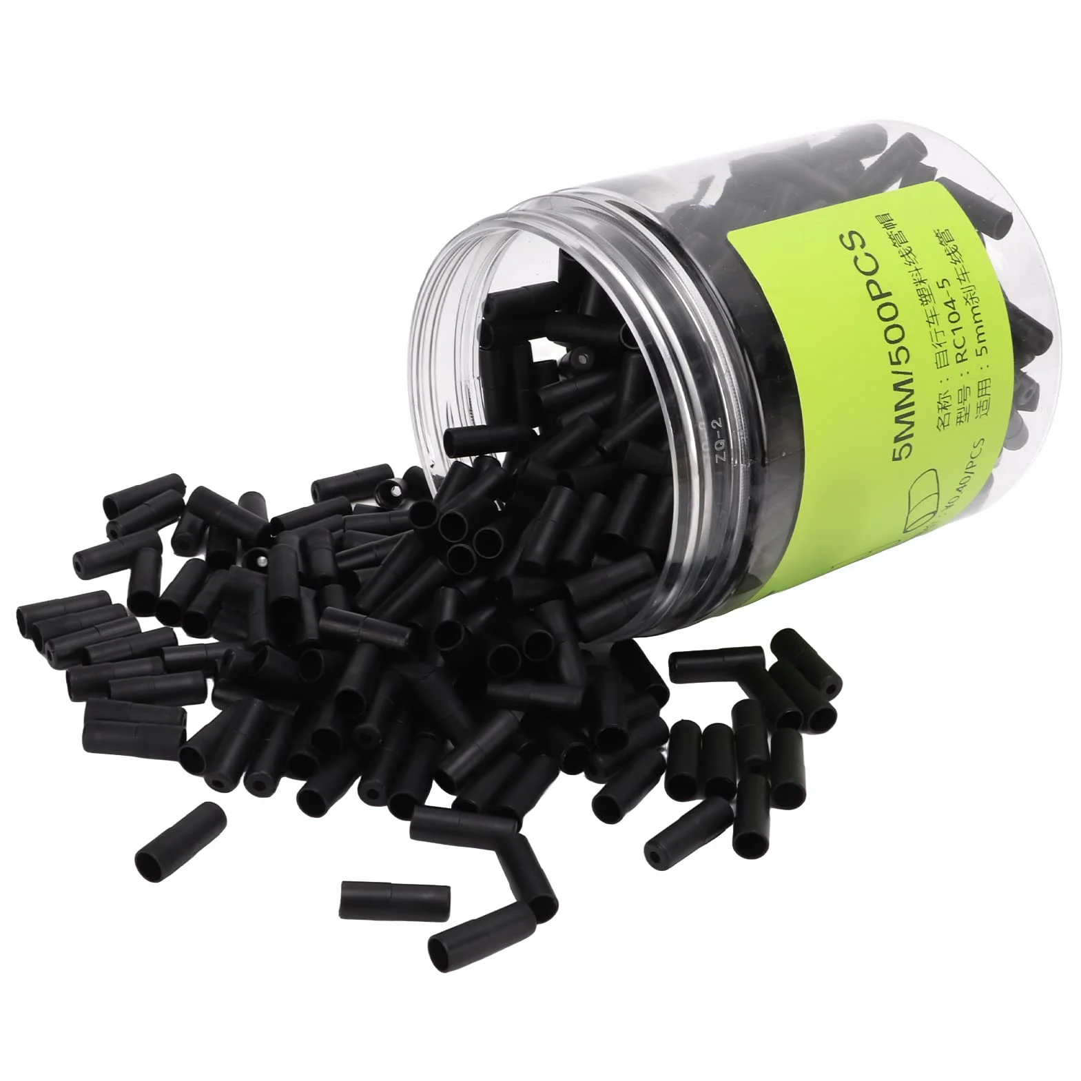 Zaślepki Obudowy Kabla Hamulca Rowerowego 500 Szt. Plastikowe 5 Mm
