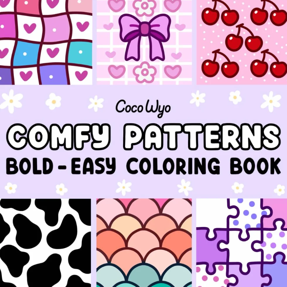 Comfy Patterns: Coloring Book for Adults and Kids, Bold and Easy, Simple and Big Designs for Relaxation Featuring Lovely Cozy Pattern and Mandala