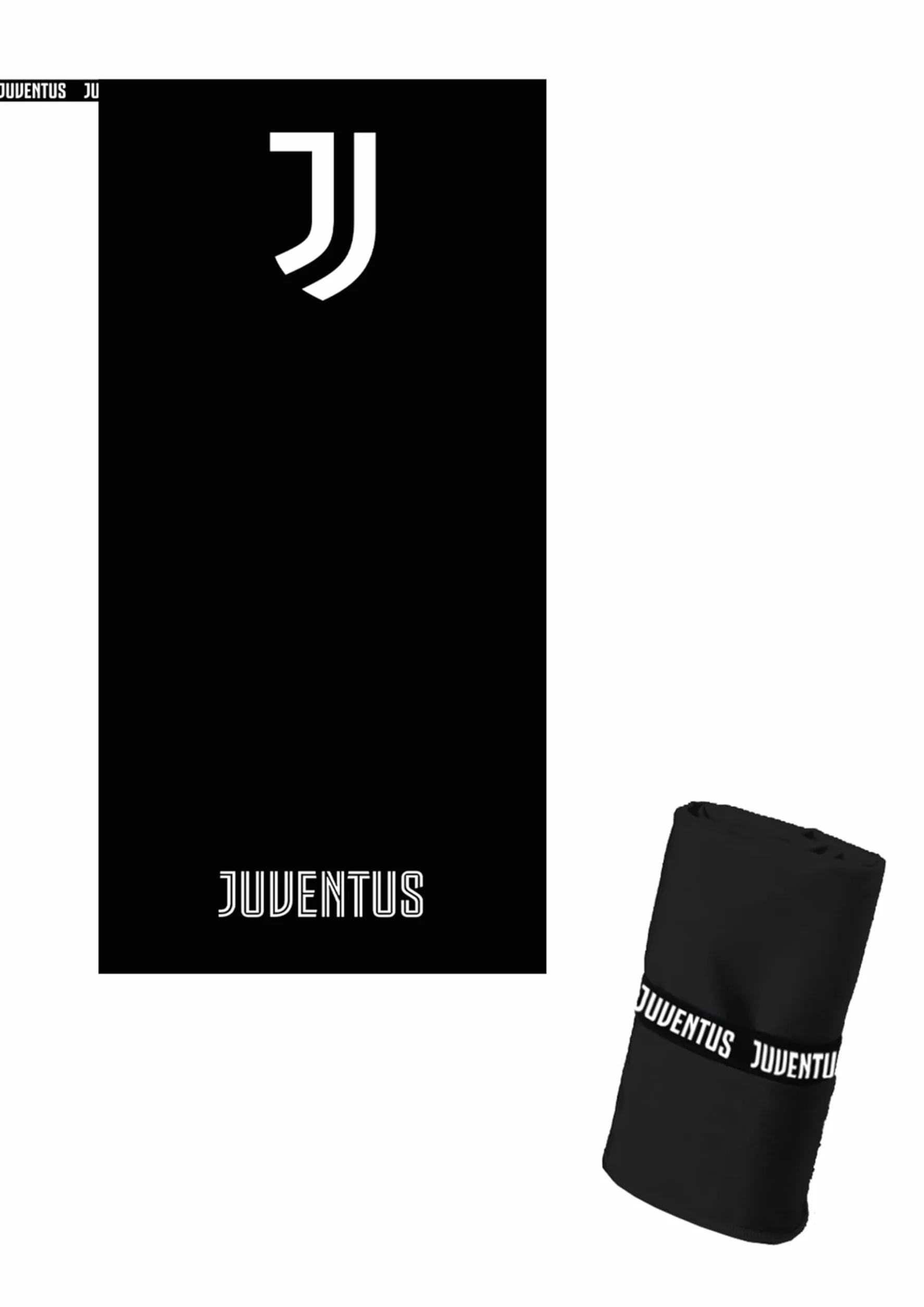 hermet Juventus 80 x 160 cm Wielofunkcyjny ręcznik z mikrofibry, oficjalny ręcznik plażowy, basen, siłownię i podróż z elastycznym paskiem, lekki i szybkoschnący