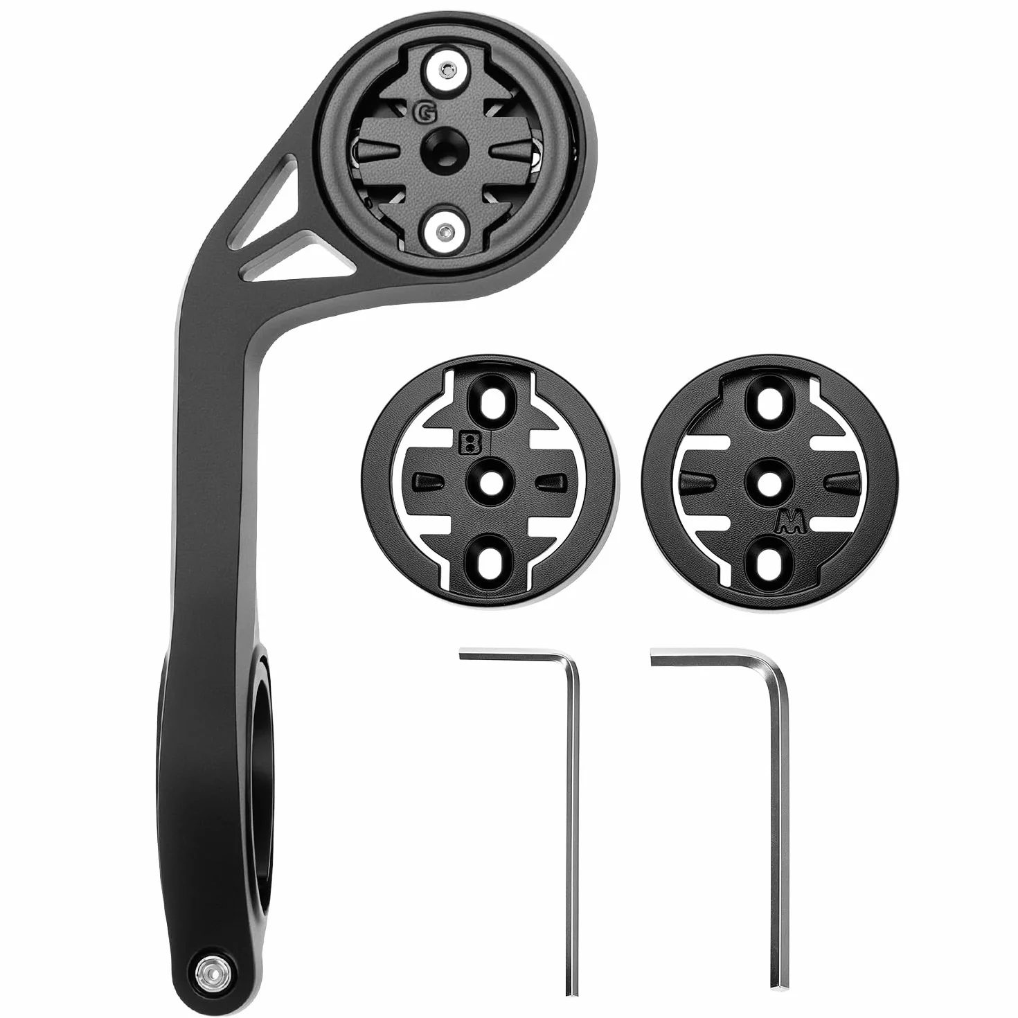 QWORK® Uchwyt komputera rowerowego kompatybilny z Garmin, Wahoo, Bryton Bike Computer, do kierownicy rowerowej 31,8 mm, mocowanie z szybkim zwalnianiem