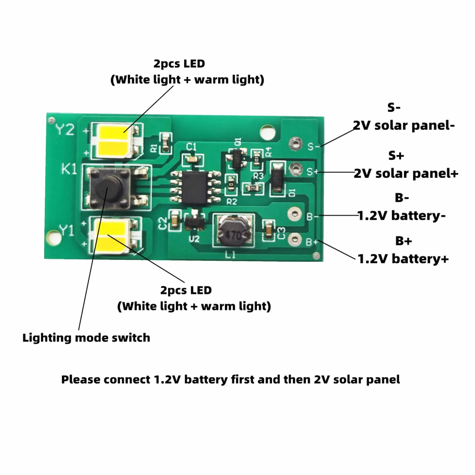 Zestaw 2 paneli słonecznych do ogrodu, oświetlenia ulicznego, akumulator NiMH 1,2 V, 8 lampek LED
