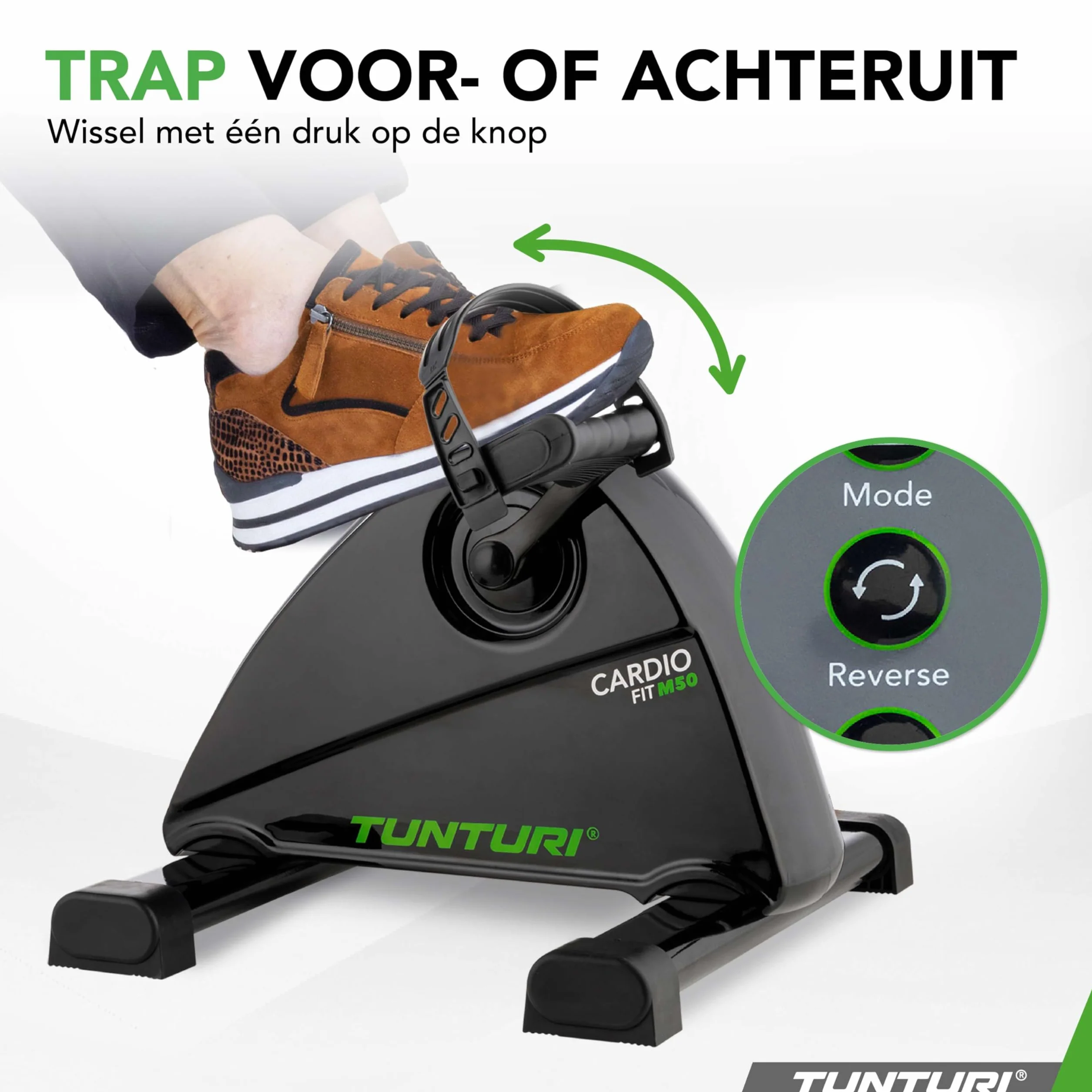 Tunturi Cardio Fit M50 Mini rower treningowy z silnikiem elektrycznym LCD czarny