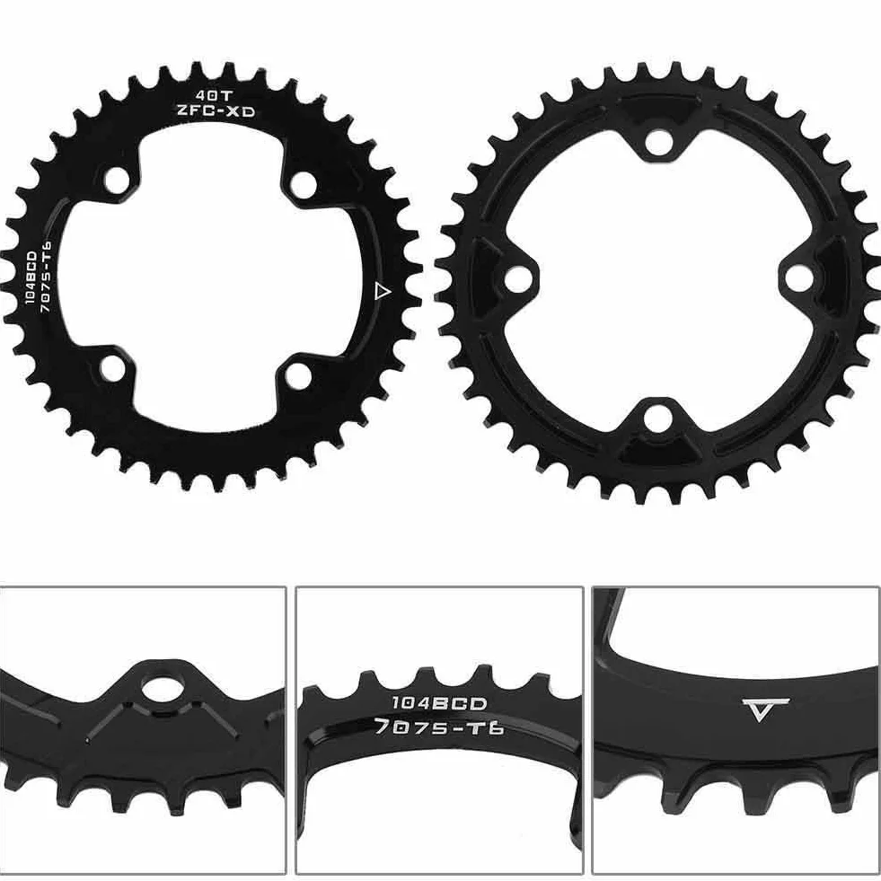 Broco BCD 104 mm 40 T wąski szeroki łańcuszek pierścień do SHIMANO zestaw korbowy AM/XC rower