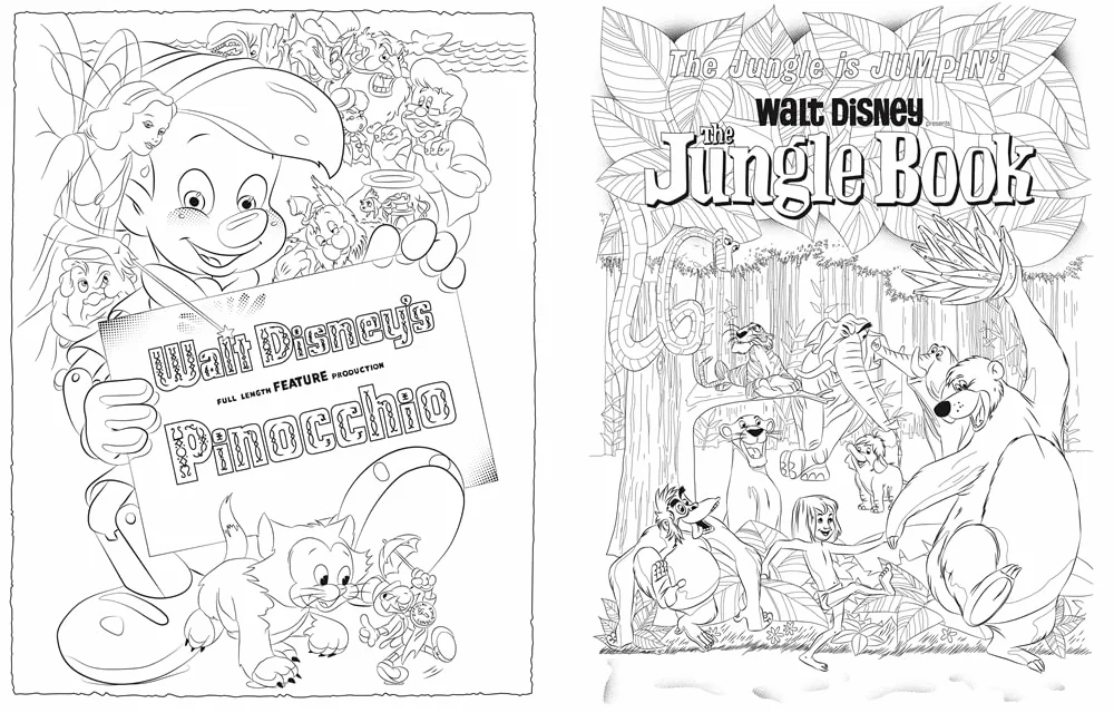 Disney The Vintage Poster Collection Colouring Book
