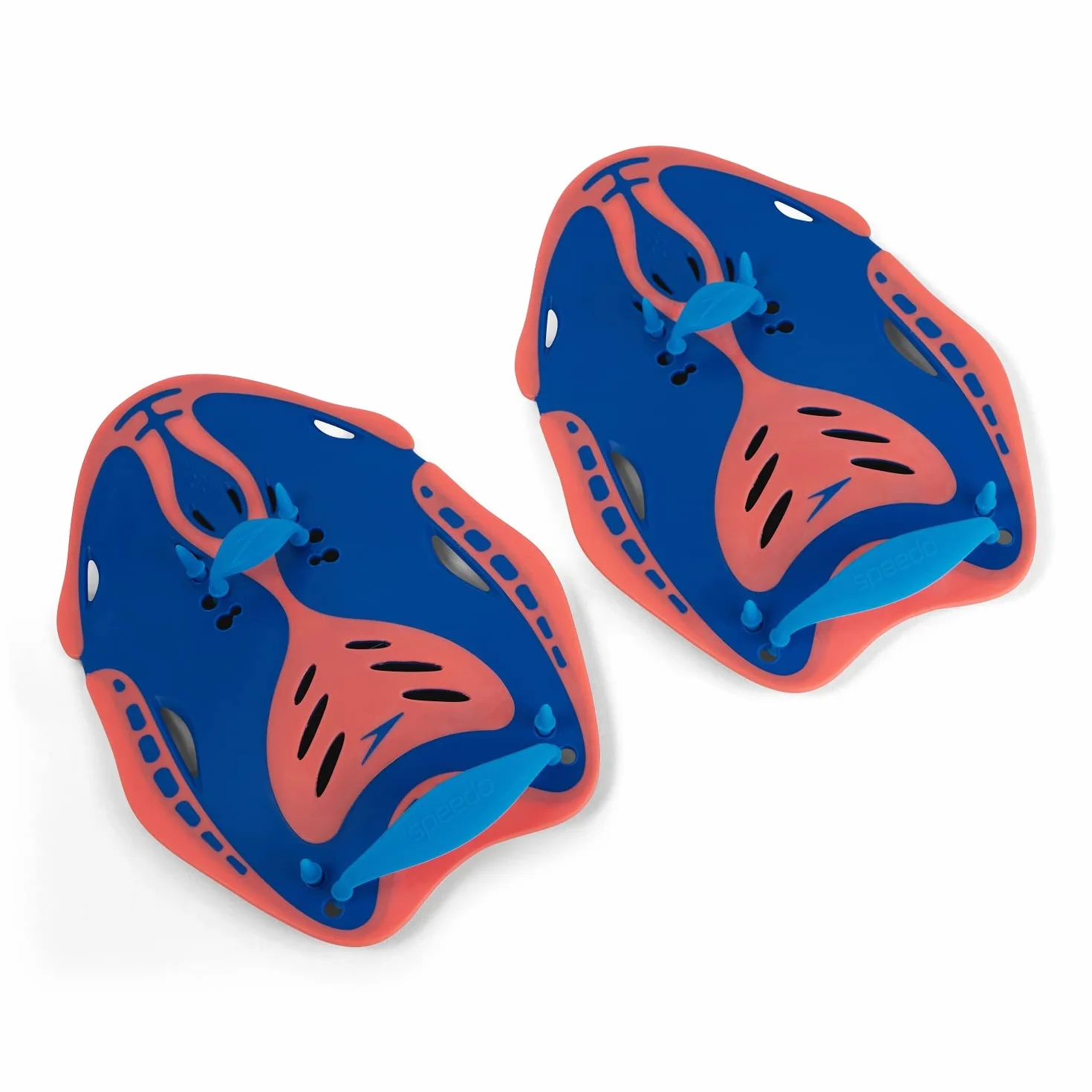 Speedo Biofuse Power Paddle trening pływania wiosło ręczne niebieski płomień/fluro mandarynka/niebieski basen L