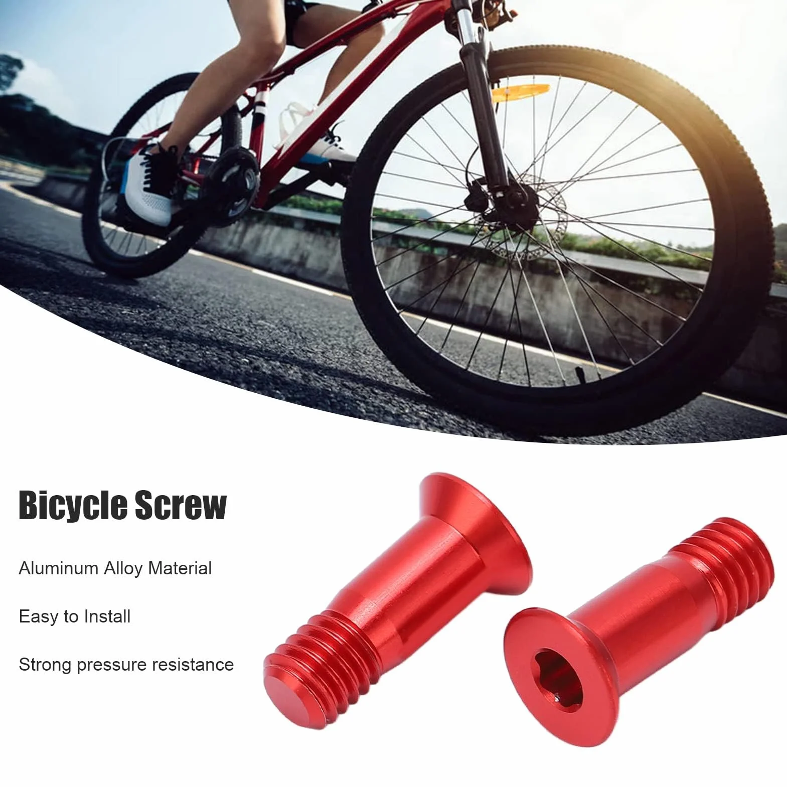 Śruby Tylnej Przerzutki Rowerowej 2 Szt. Aluminium Czerwony