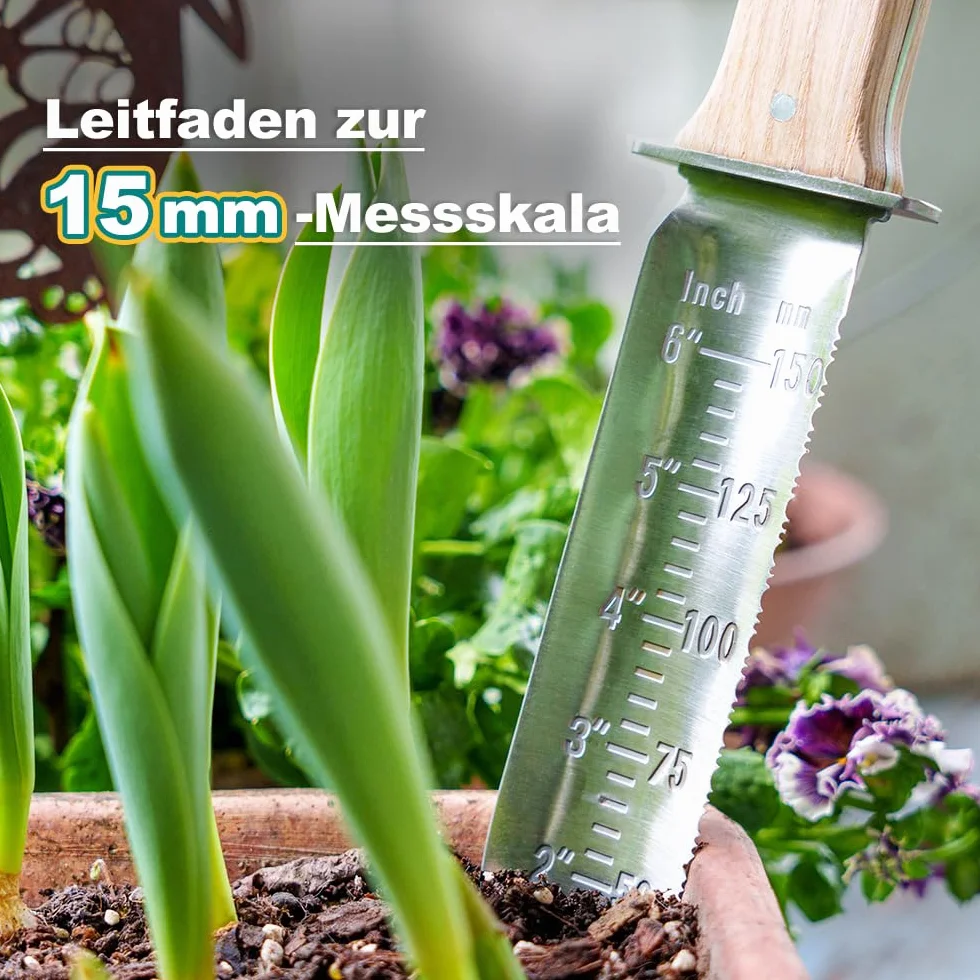 Berry&Bird Hori-Hori Gartenmesser, Boden Schaufel Barebones 177.8mm gezackte Klinge Pruner zu entfernen Unkraut Wurzeln Gartenarbeit Digging Tool