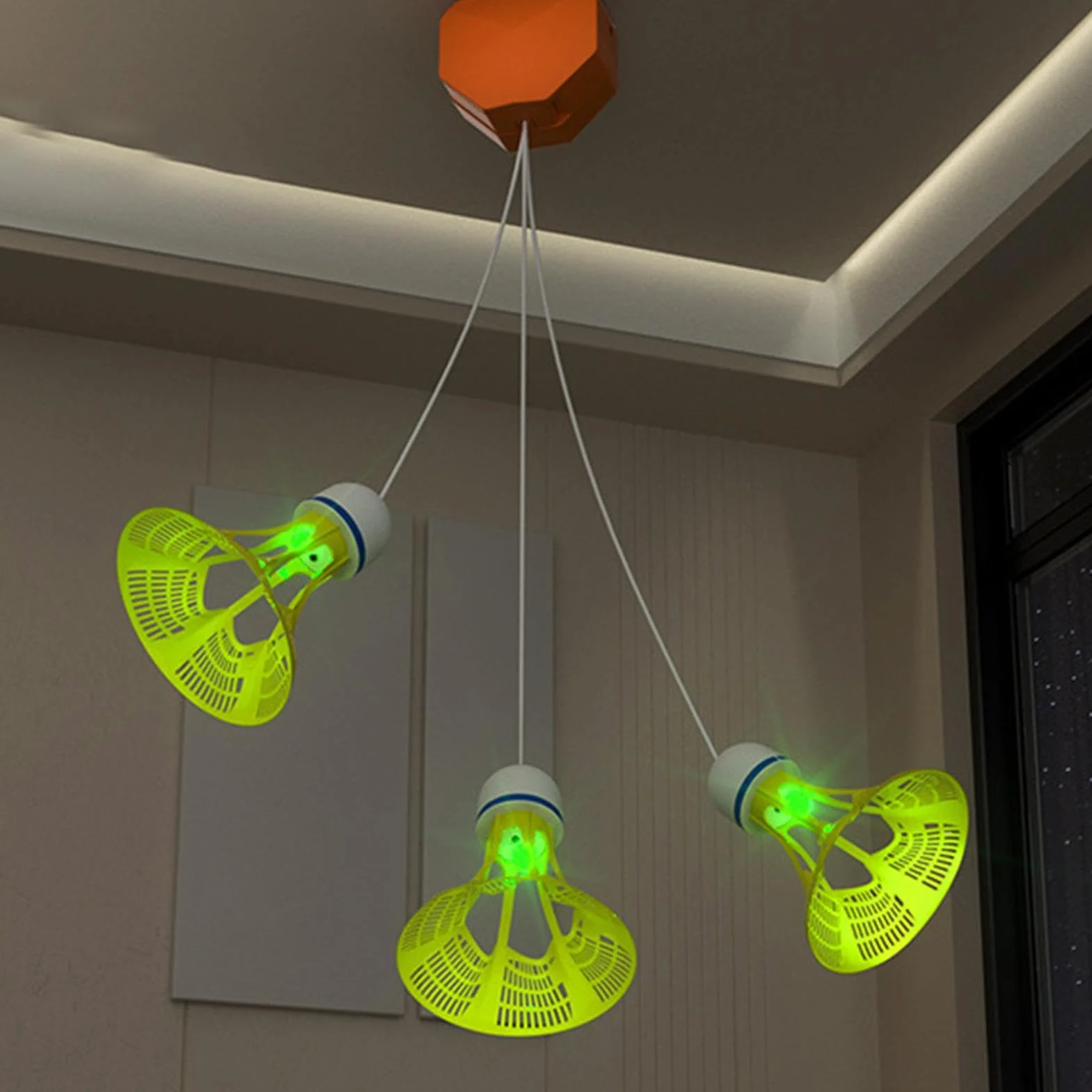 Indoor Badminton Rebound Trainer | Zestaw do ?wicze? badmintona ?wie?ym powietrzu, elastyczny sznurek do badmintona, trena?er lotki do badmintona, trening odbicia badmintona