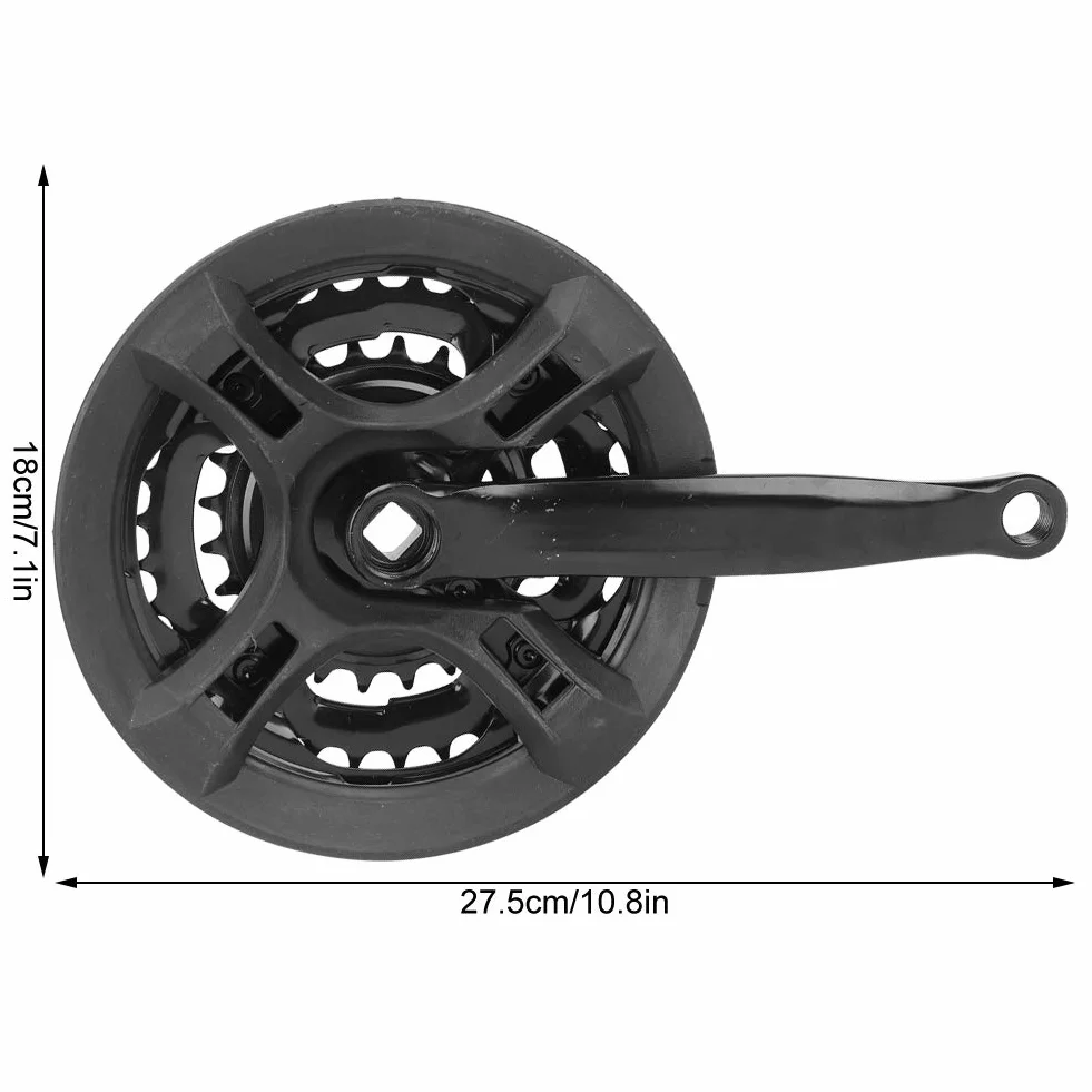 Keenso Korba korbowa ze stali wysokowęglowej, 24-34-42T zęby zestaw korbowy do roweru górskiego 170 mm do 21/24/27 prędkości rower górski elementy układu napędowego Rowery i części zamienne Rowery i