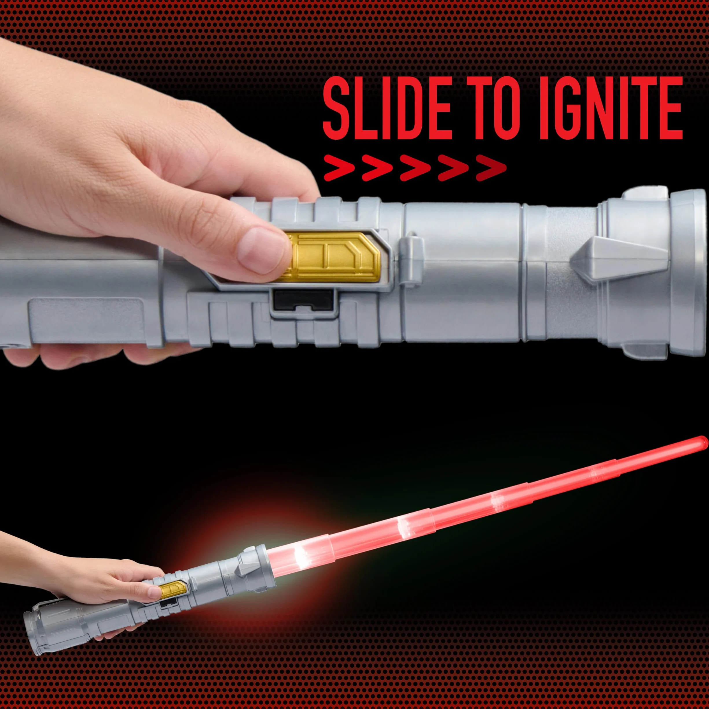 Czerwony | Automatyczne przedłużanie 76.2 cm LED Energy Blade | Z ruchem światłem i efektami dźwiękowymi | Zalecany wiek od 6 lat