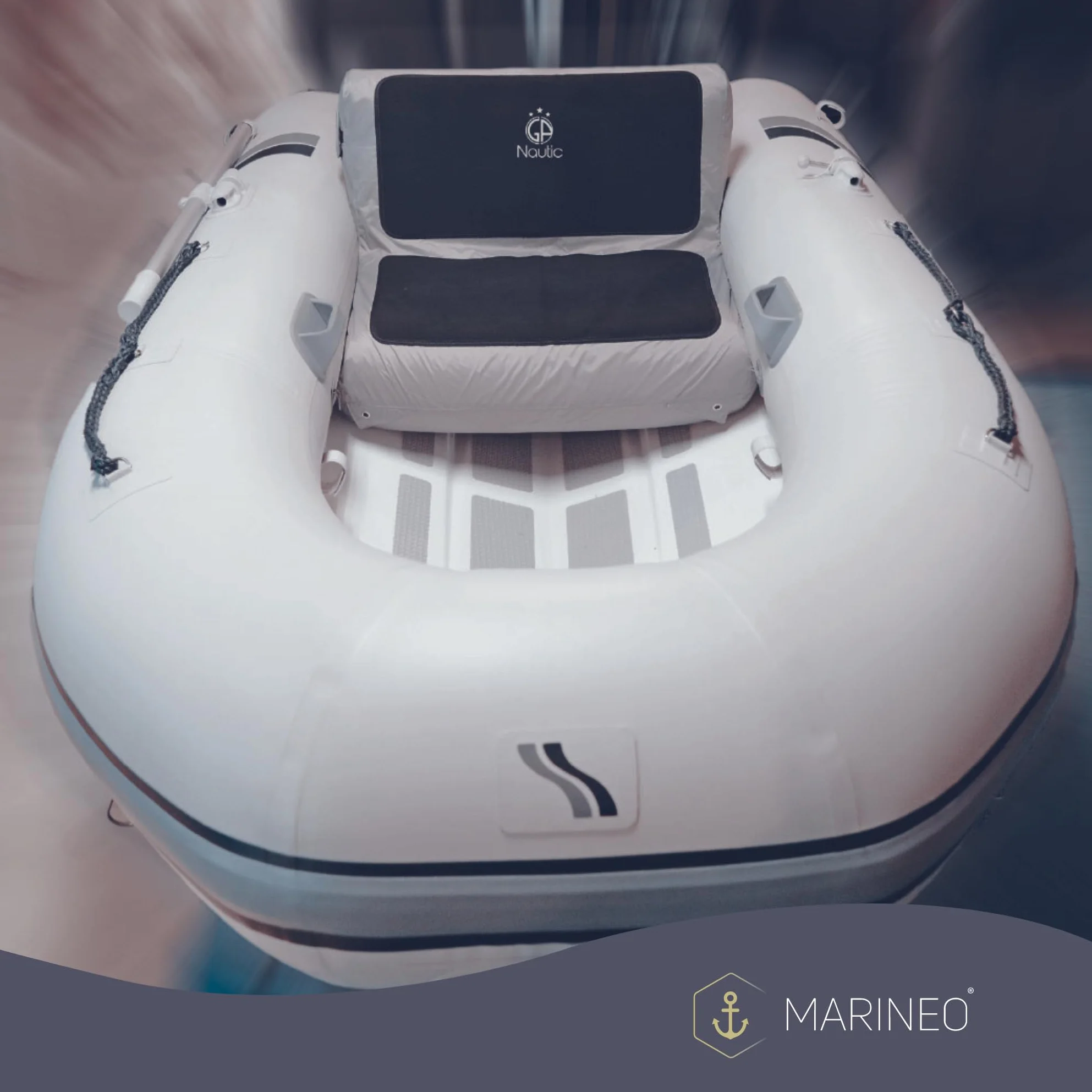 Marineo Nadmuchiwane siedzisko pontonu 94 cm szare Deluxe