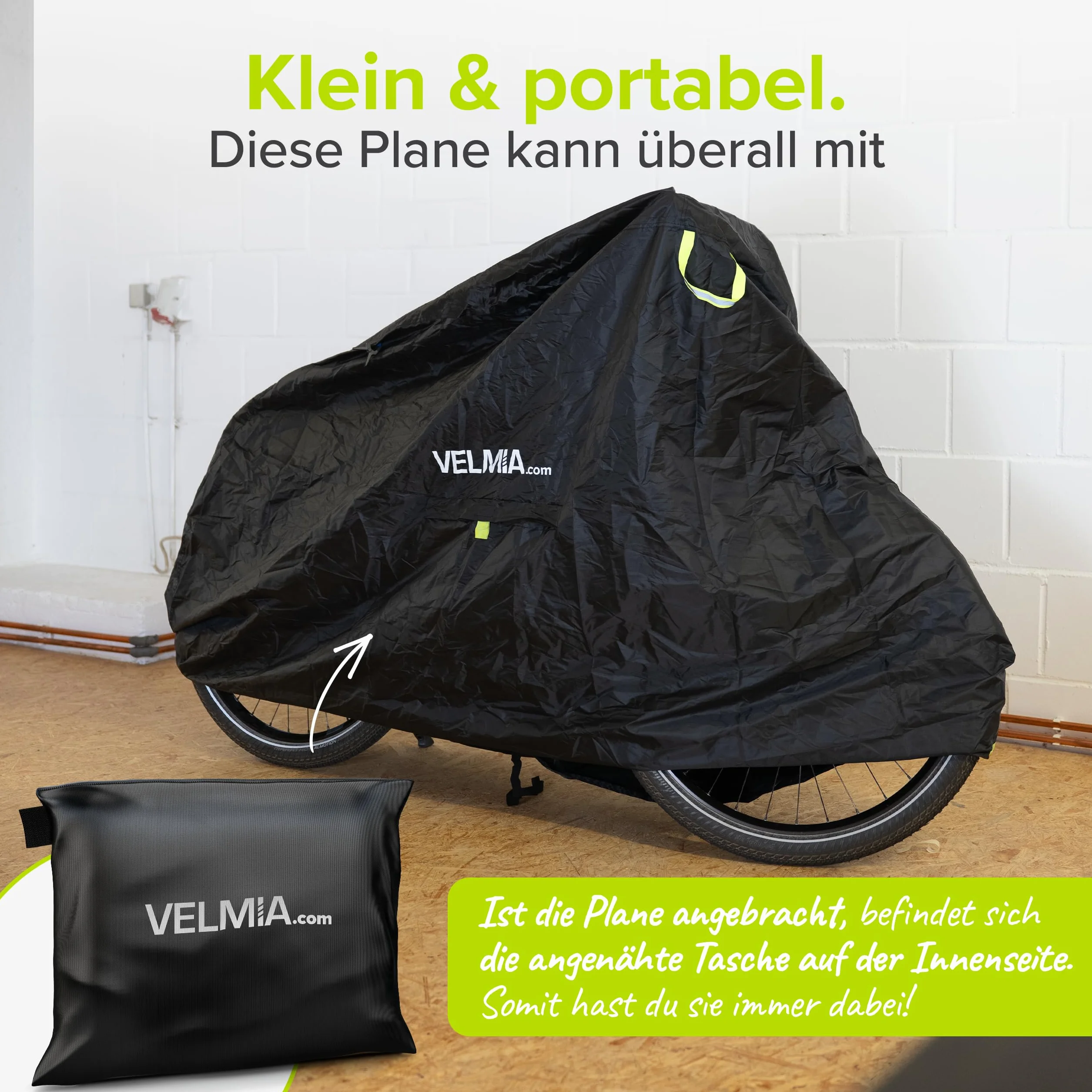 VELMIA Plandeka na rower elektryczny i do zimowych warunków