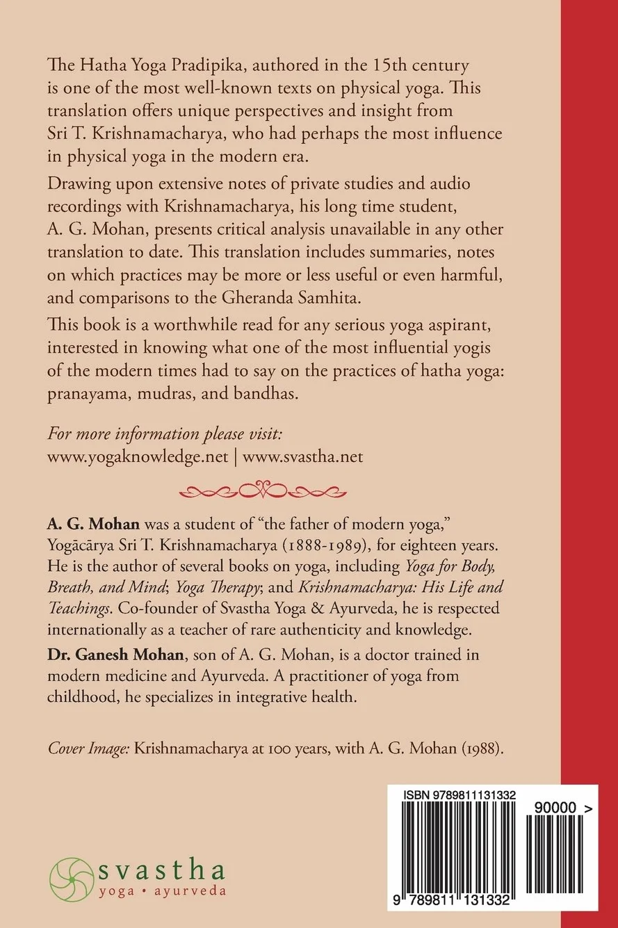 Hatha Yoga Pradipika: Translation with Notes from Krishnamacharya