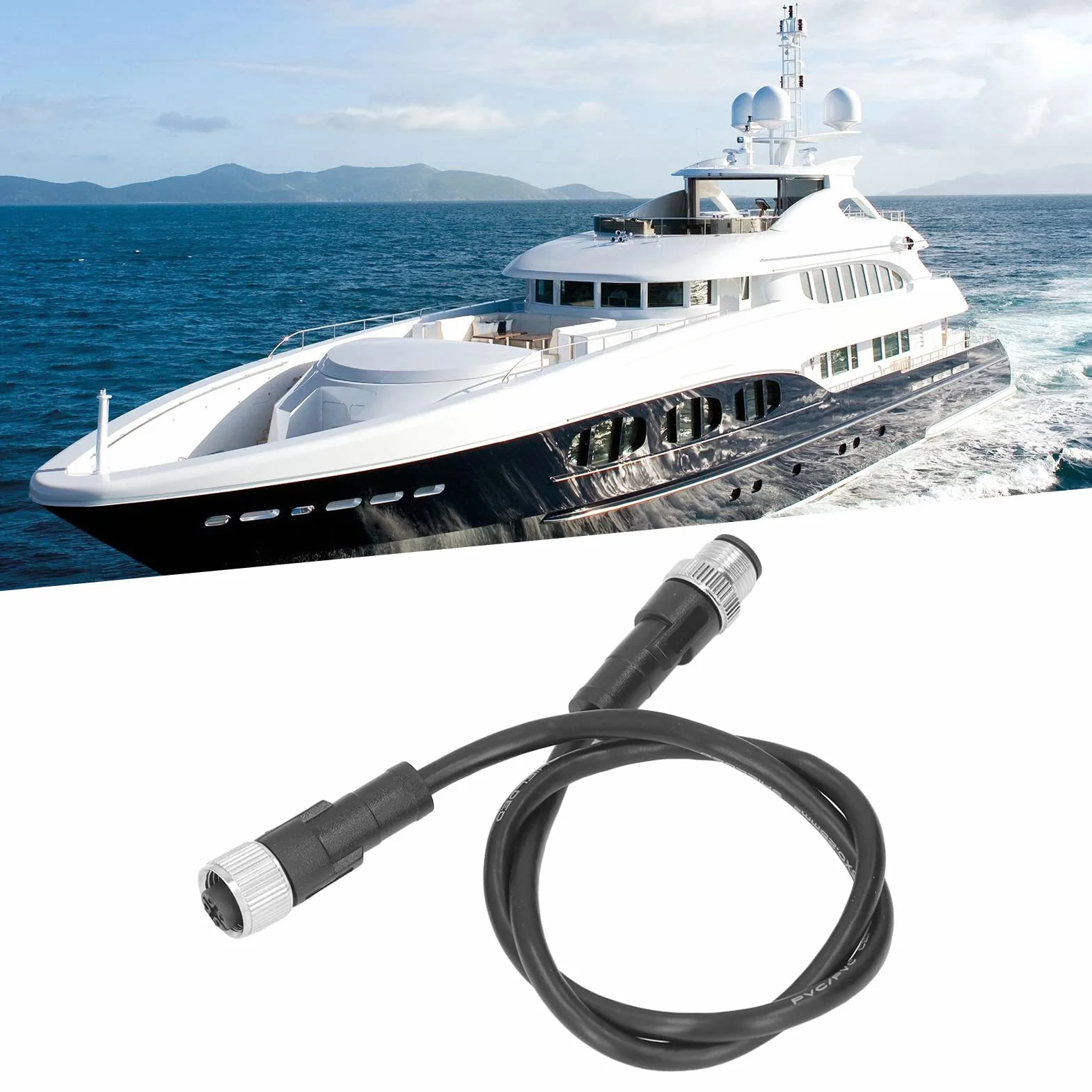 Kabel Opadowy Szkieletu łodzi, Czarny Kabel ABS do NMEA 2000 Zamiennik dla Lowrance Simrad BG Navico Networks(0,5 metra)