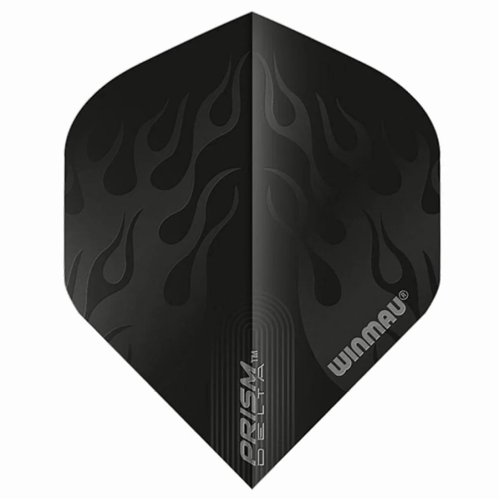 WINMAU Prism Delta Black ekstra grube lotki do darta – 1 zestaw w opakowaniu (3 lotki)