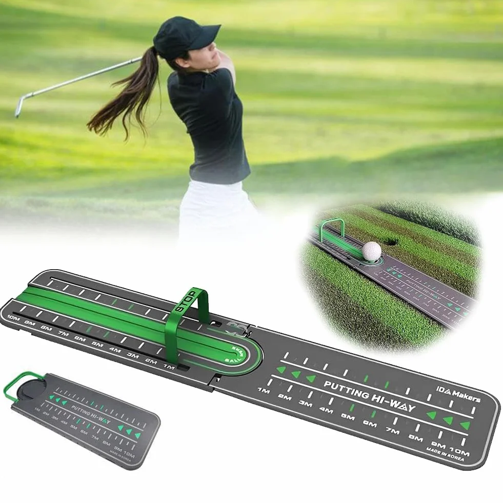 Trenażer puttowania golfowego, precyzyjne wiertło do oddania golfa na odległość, poprawa dokładności Trening puttowania w pomieszczeniach na świeżym powietrzu Pomoc treningowa miotacza golfowego