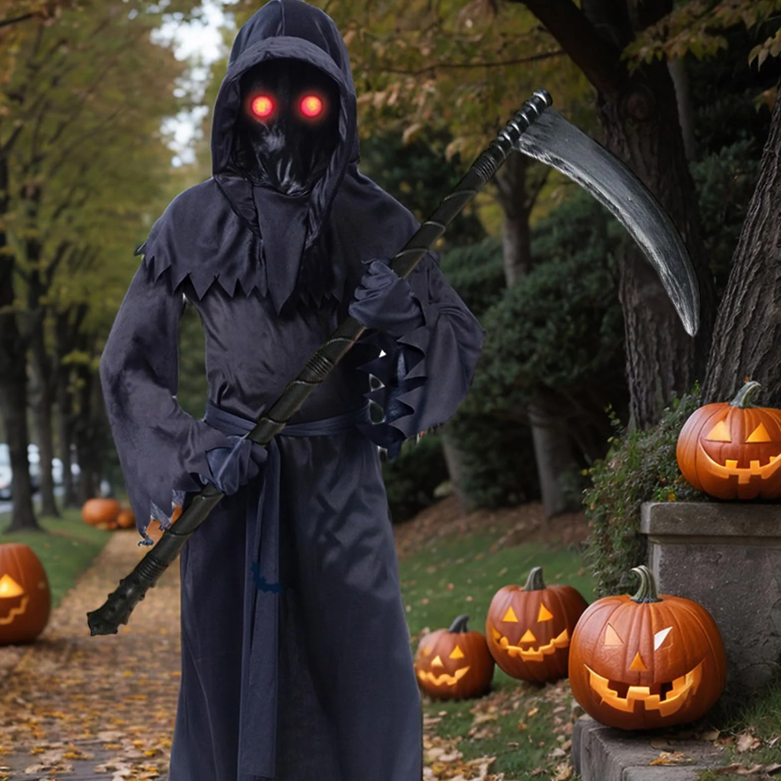 Sensa na Halloween, kosa ponury żniwiarz, akcesoria z tworzywa sztucznego, na Halloween, Cosplay, karnawał, imprezę tematyczną, możliwość rozłożenia, oszczędność miejsca, długość 81 cm