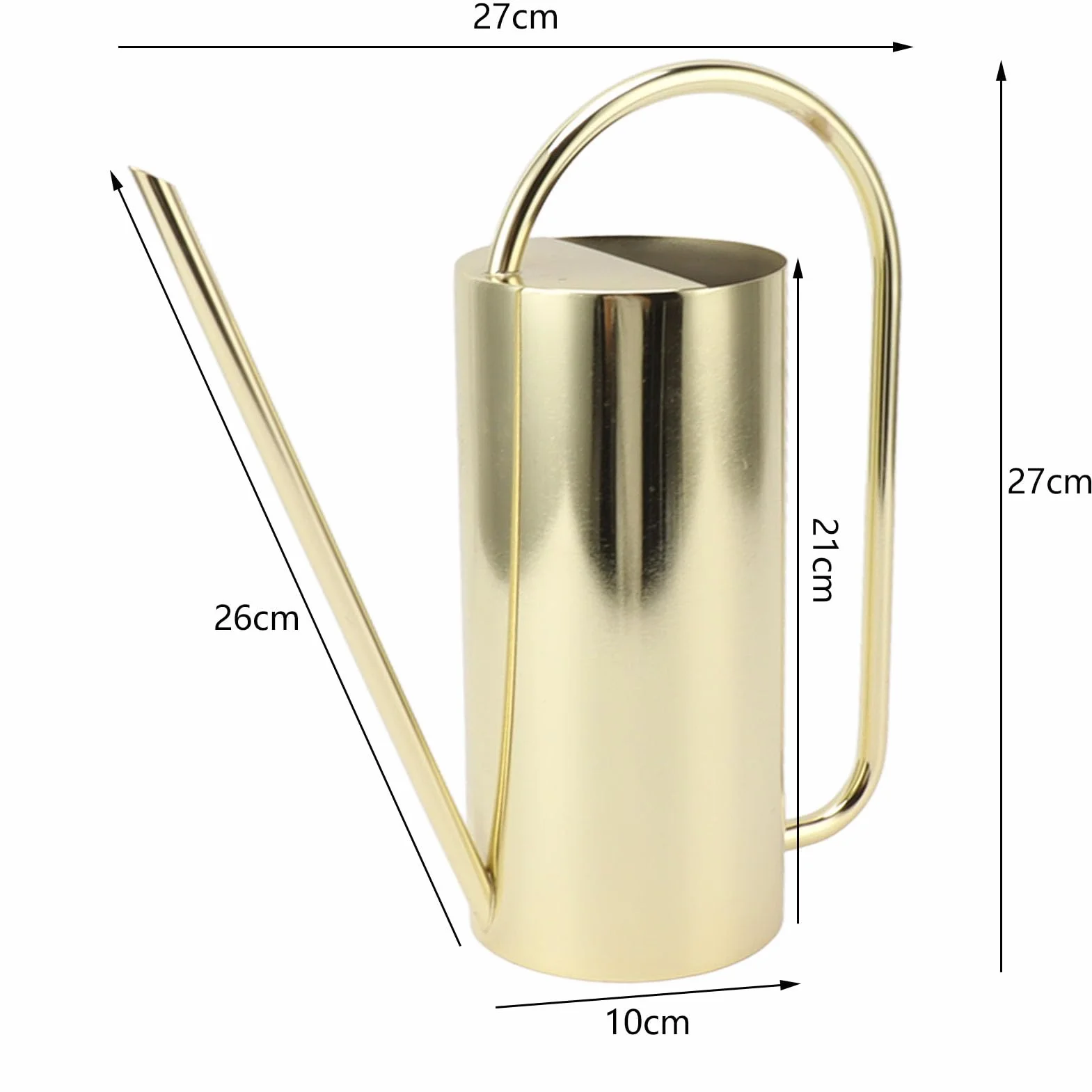 BRRNOO Konewka, Konewka do Roślin Artykuły Ogrodnicze Długa Wylewka 1500ml Podlewanie Czajnika o Dużej Pojemności do Użytku w Pomieszczeniach Roślin Domowych (GOLD)