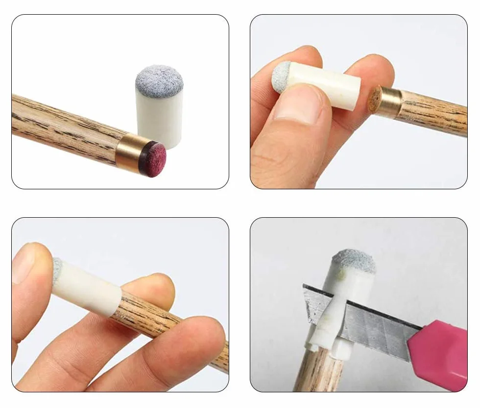 Końcówki bilardowe do bilardów, 50 sztuk zapasowych końcówek do bilardów bilardowych do basenu, 9 mm/10 mm/11 mm/12 mm/13 mm
