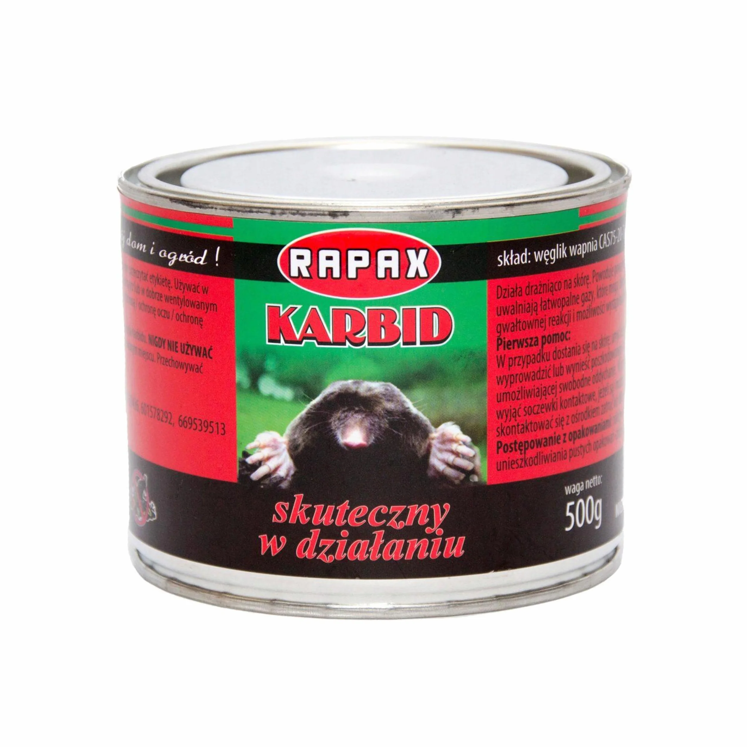 KARBID do skutecznego wypłaszania kretów 500g
