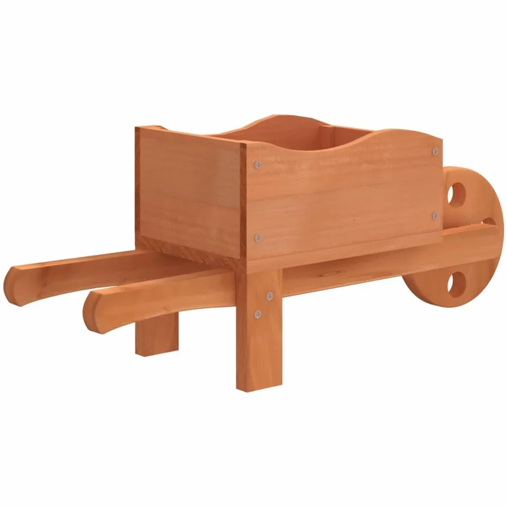 vidaXL Donice w kształcie taczek, 2 szt., 47x15x19 cm, drewno jodłowe, donica, donice na taras, donice drewniane, donica ogrodowa, donice