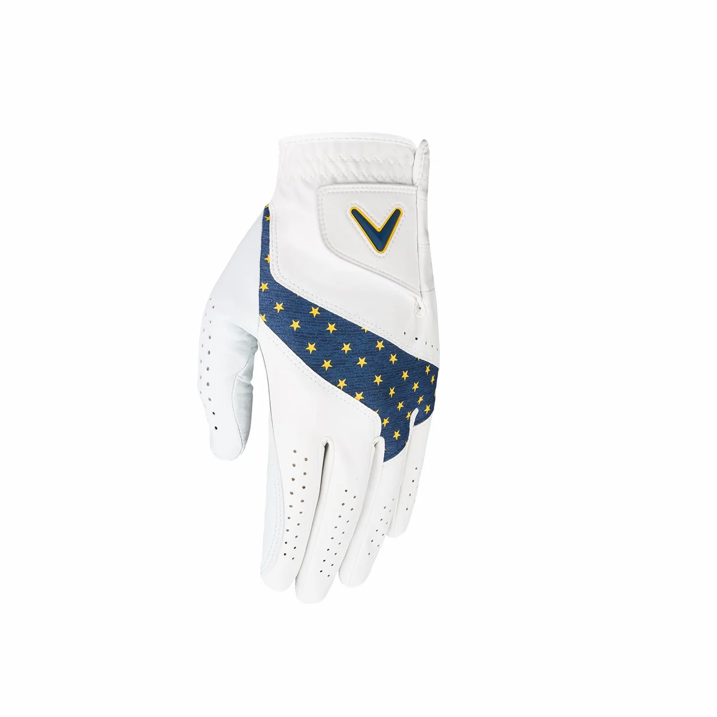 Callaway Fusion Spann Ryder Cup Europe, Rękawica golfowa dla praworęcznych, biała