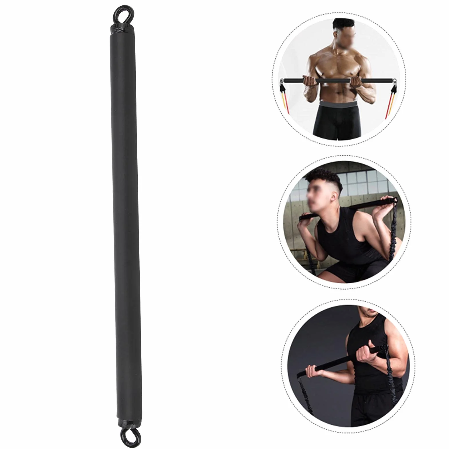 Pilates Stick, Resnce Bands przenośny drążek do pilatesu, wielofunkcyjny drążek do jogi, rajdowy do treningu siłowego, fitnessu