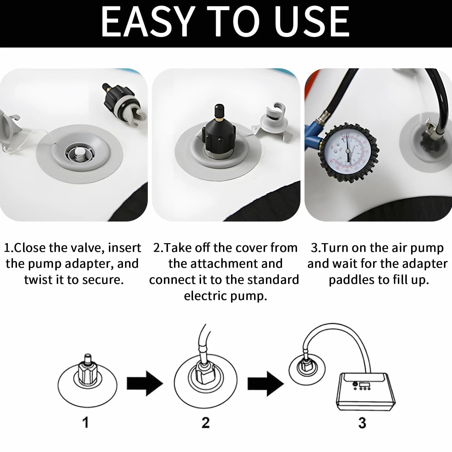 Sprießen Adapter do zaworu Sup, adapter do pompy Sup, zasilacz do pompy sprężarki, adapter zasilacza z dyszą gazową