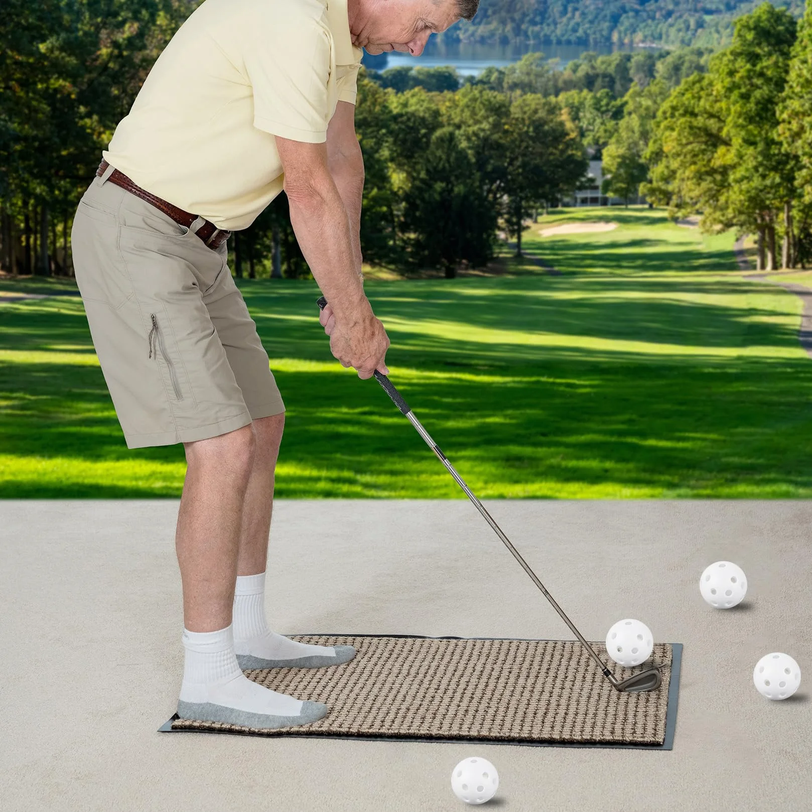 Xiaomoyu 28 sztuk piłek do ćwiczeń golfowych, Air Flow Hollow, 40 mm, tworzywo sztuczne, piłeczki treningowe do gry w golfa do swingu, jazdy samochodem, gry w golfa dla dorosłych