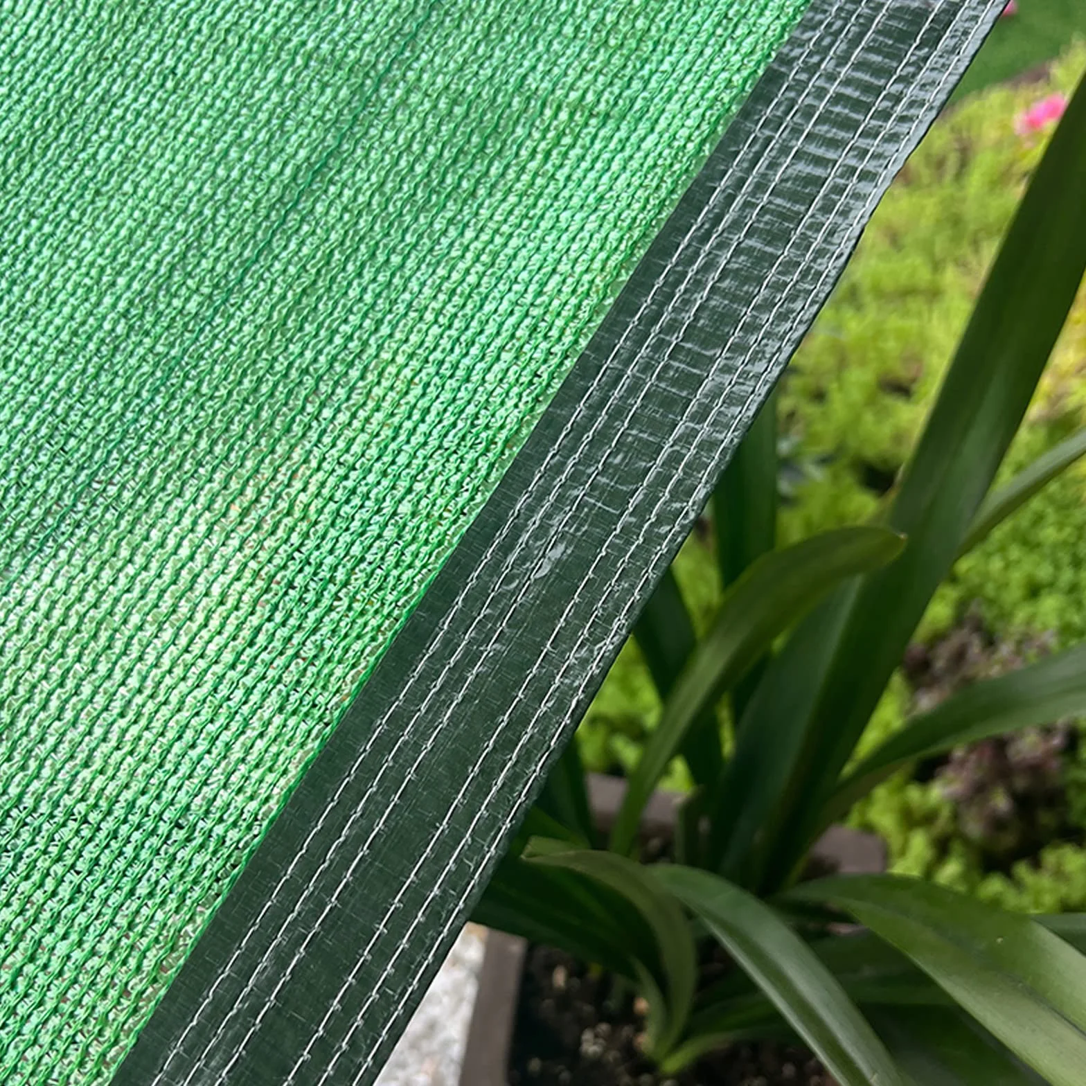 Siatka zacieniająca, 50% odporna na promieniowanie UV, tkanina z polietylenu HDPE zacieniająca, do szklarni, na patio, dla roślin, kwiatów, kurnika, z przelotkami, zielona (3 x 6 m)