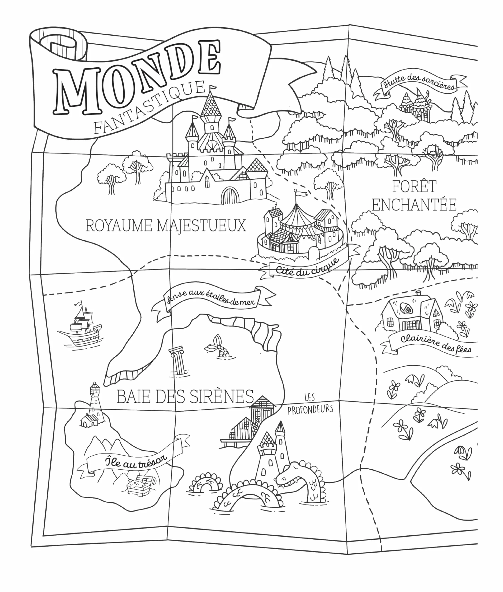 Royaume fantastique à colorier: Prairies magiques, Royaume majestueux, Baie des sirènes