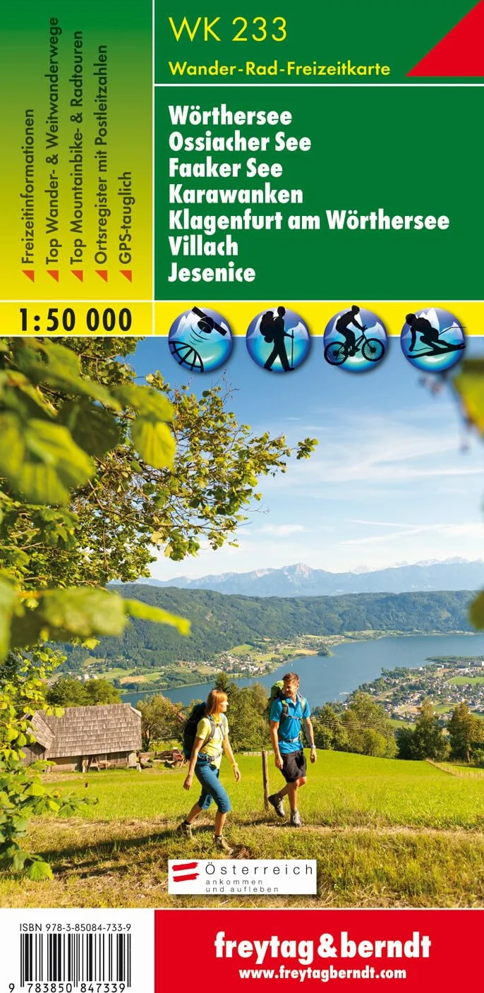 Carinzia laghi 1:50.000: Wandel- en fietskaart 1:50 000: WK 233