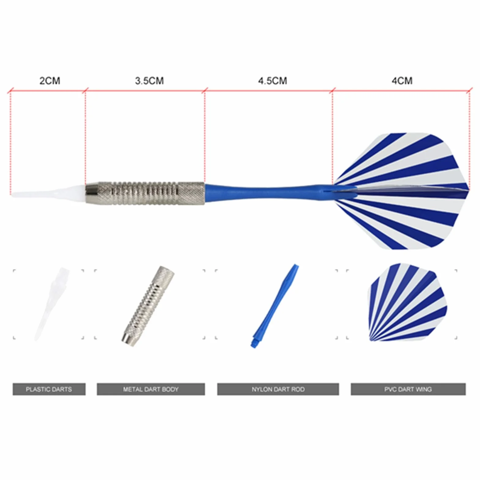 Estink Elektroniczna tarcza do rzutek 38 cm z wyświetlaczem LCD 6 rzutkami