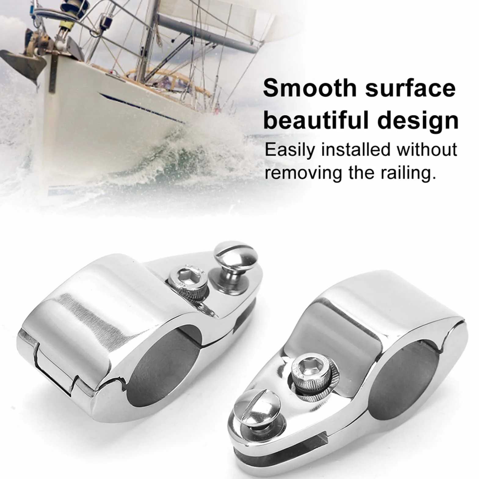 Łączniki do okuć ślizgowych ze stali nierdzewnej 20 mm Marine Jaw Slide 2 sztuki