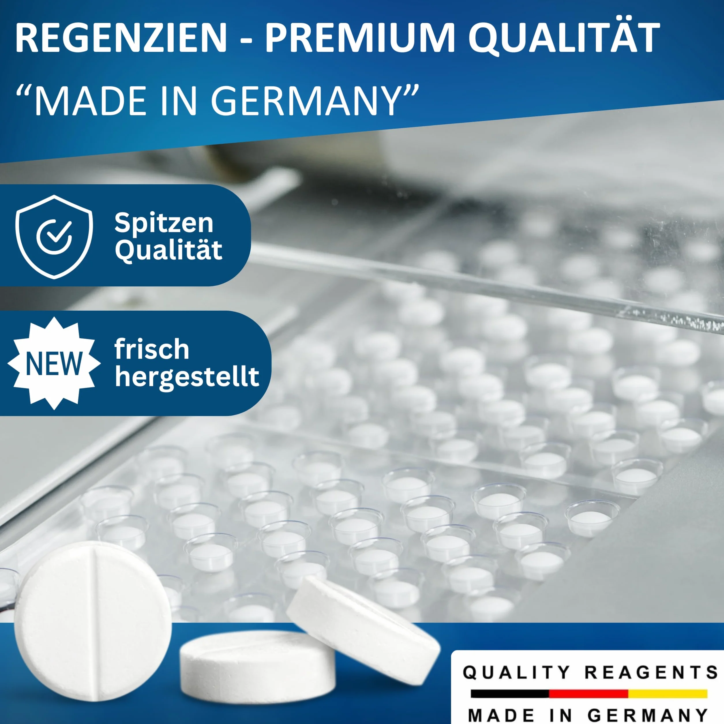Rapid Tabletki testowe do testera wstrząsów, wartość pH Phenol Red, bez chloru DPD1, tester wody, tester wody, trwałość 10 lat (200)