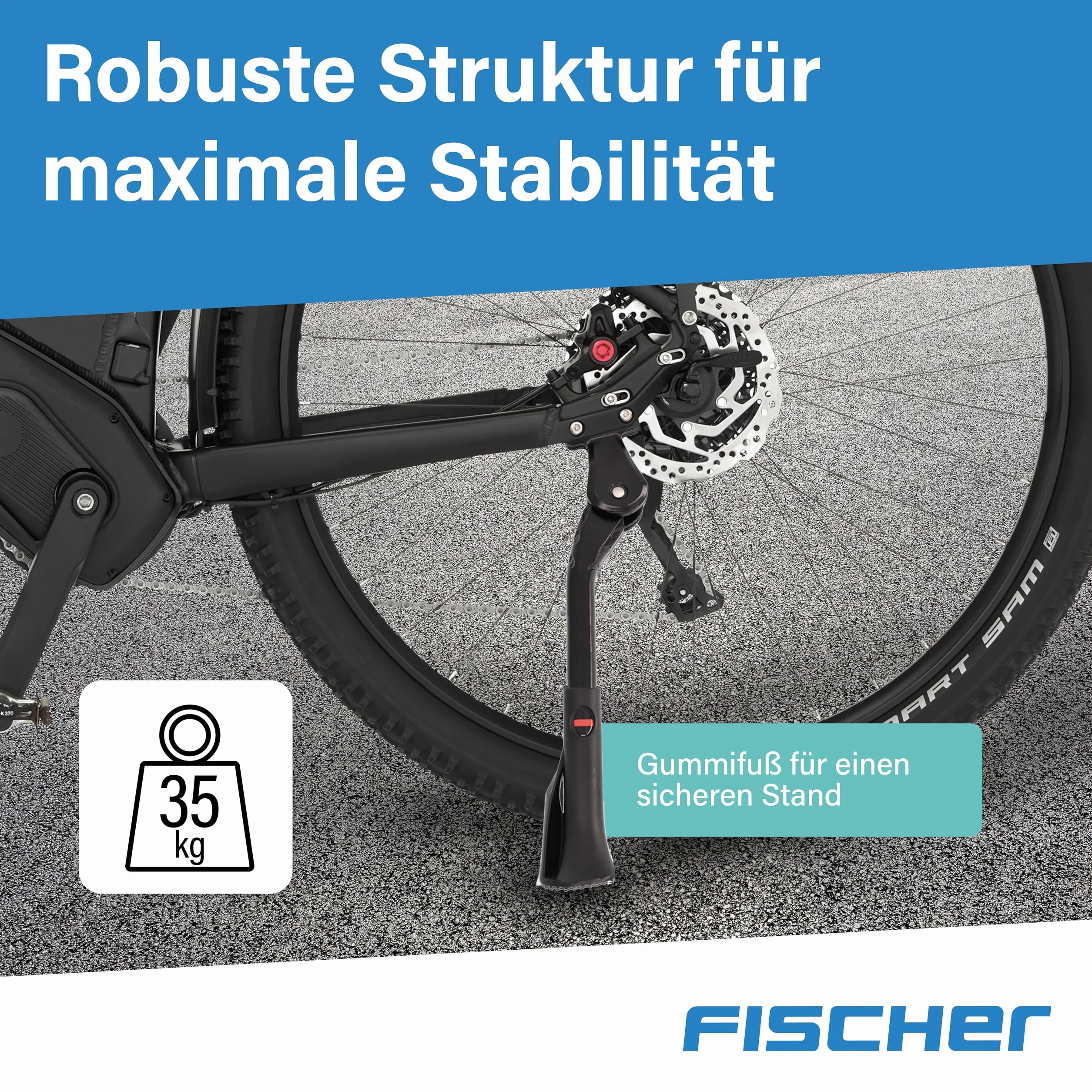 Fischer stojak rowerowy z regulacją wysokości, do kół od 24 do 29"