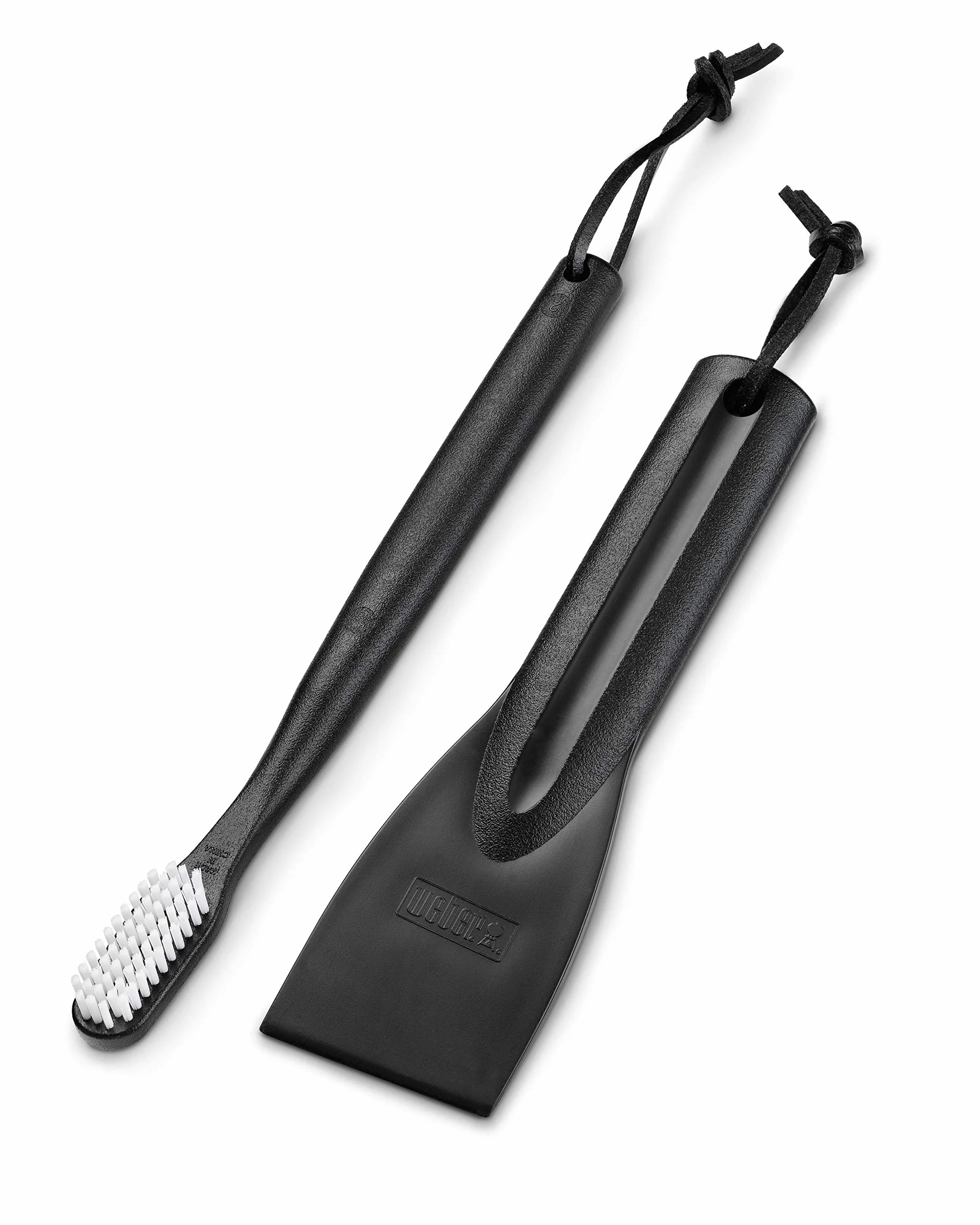 Weber Zestaw Czyszczenia Grili Emaliowanych, z: 3 Szczotki do Grilla, Środek do Czyszczenia Rusztu i Emalii, Spray Antyprzywierający, Ścierka Mikrofibrowa, Skrobaczka, 2 Gąbki do Czyszczenia (18284)