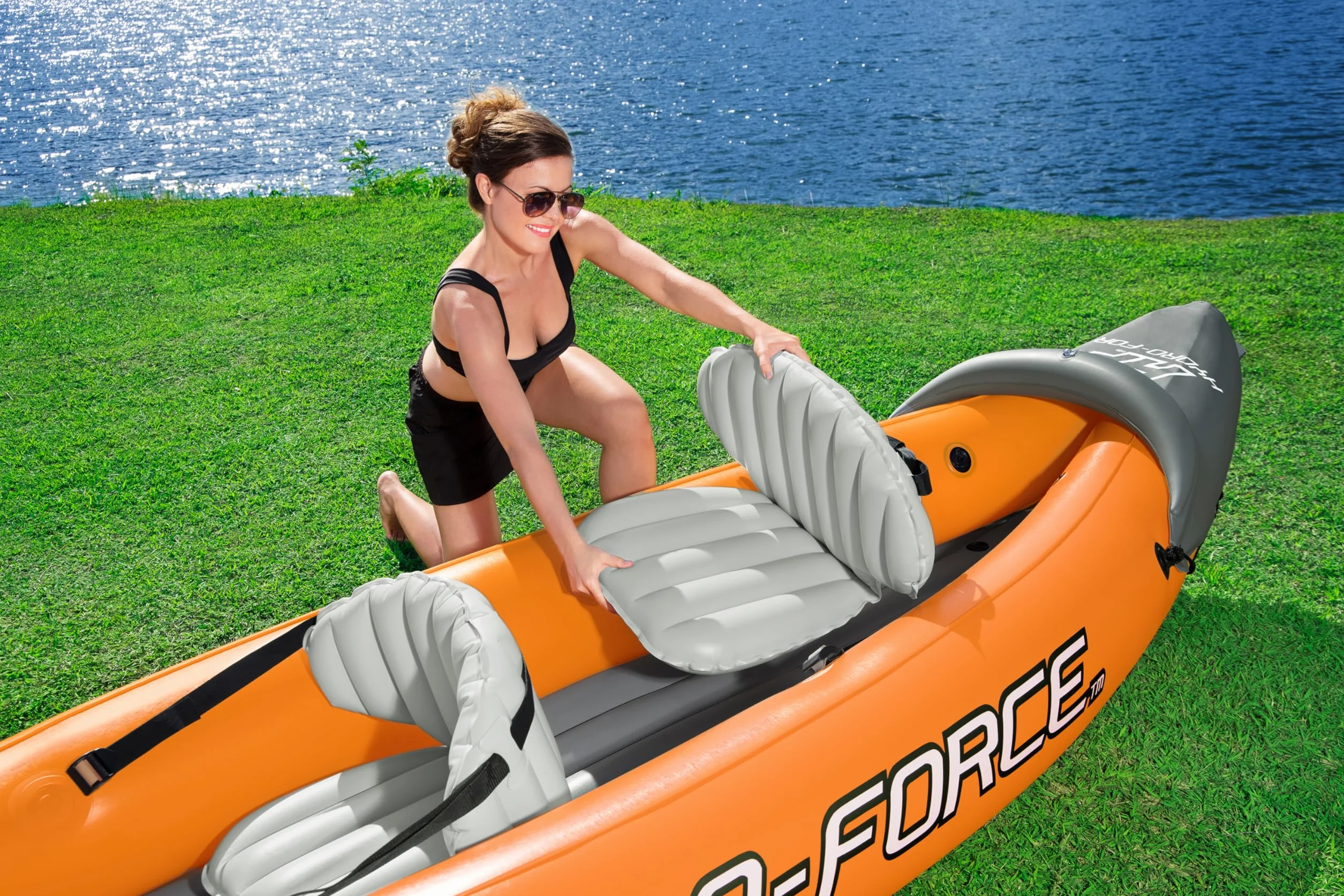 Bestway Hydro-Force Rapid X2 Kajak dwuosobowy zestaw nadmuchiwany z pompką