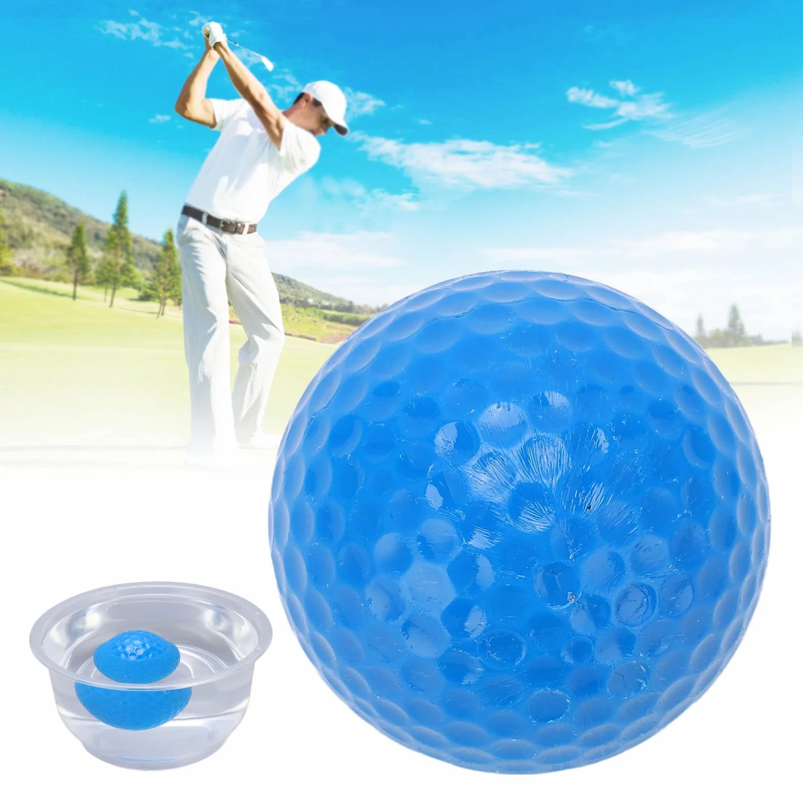 BuyWeek Pływające piłki golfowe 2 warstwy piłki treningowe
