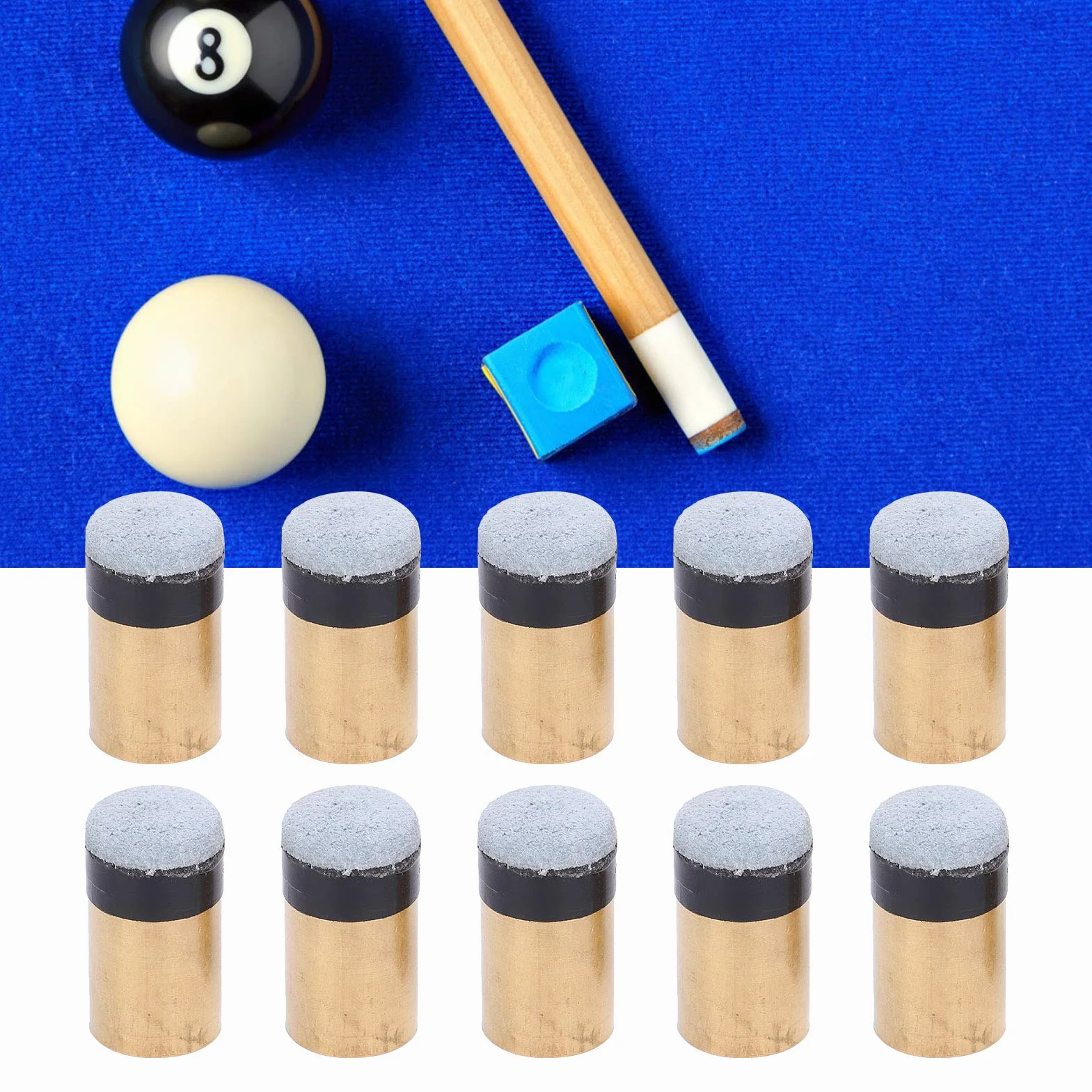 10 Sztuk Bilardowe Końcówki do Kija Bilardowego Snooker Kij Bilardowy Końcówka Tyczki Części Zamienne śruba miedź PU Skóra