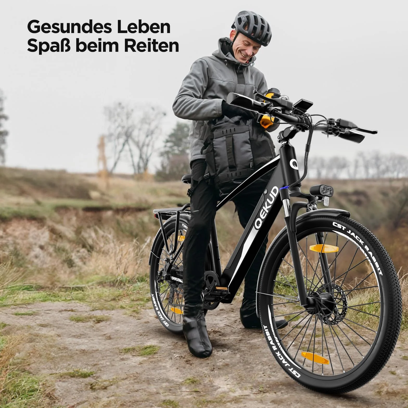 Rower elektryczny, City E-Bike rower elektryczny z silnikiem 250 W, rower trekkingowy, z akumulatorem litowym 36 V, 12.5 Ah, długi zasięg do 100 km, zgodny z UE rower z aplikacją