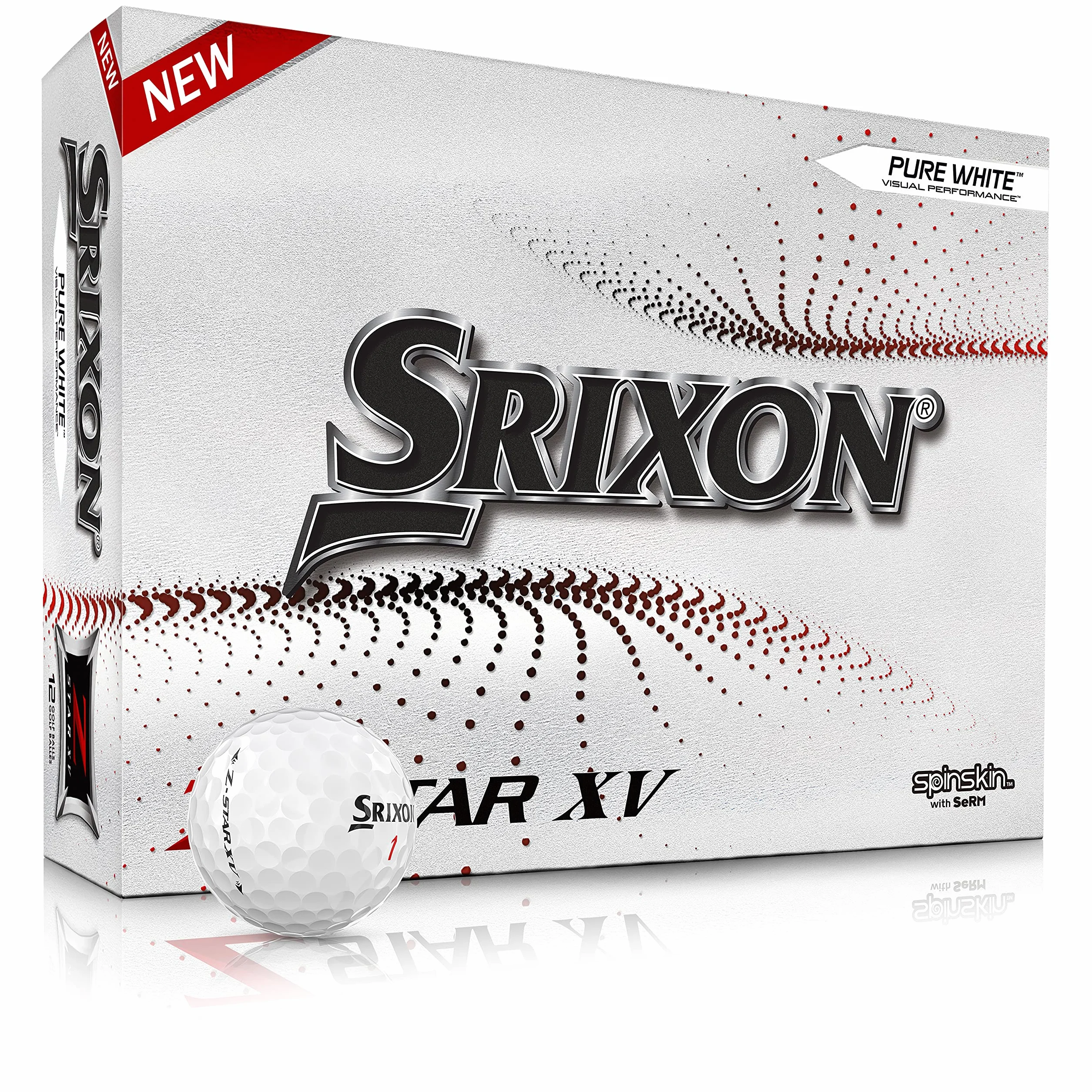 Srixon New Z Star XV 7 – kilkanaście piłek golfowych premium, poziom tras, wydajność, uretan, 4 sztuki, akcesoria golfowe premium i prezenty golfowe