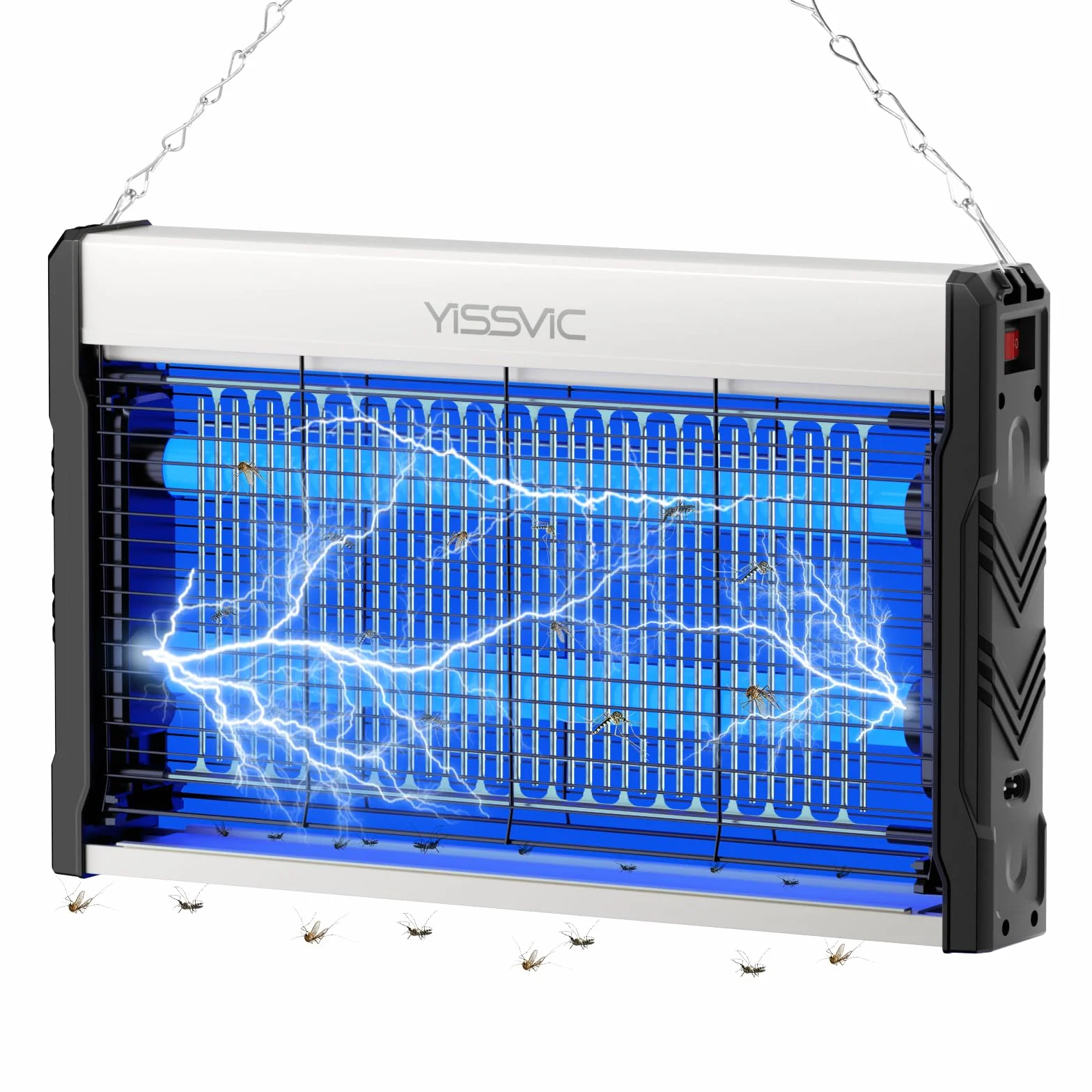 YISSVIC Lampa przeciw komarom Elektryczna lampa UV LED, zabijanie owadów w pomieszczeniach przeciw komarom, muchom i innym latającym owadom 2M
