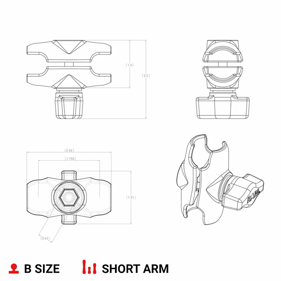 RAM-MOUNT RAP-B-201U-A